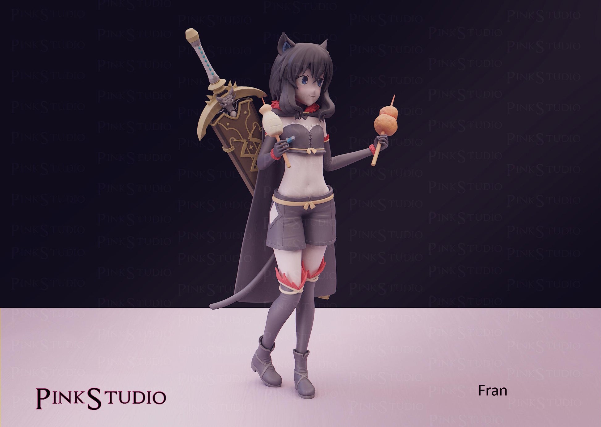 Reincarnated as a Sword Inspired Fanart Fran Resin Model Kit 19cm