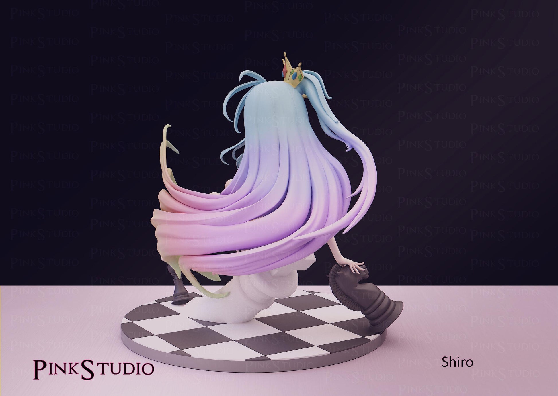 No Game No Life Inspired Fanart Shiro Resin Model Kit 14cm