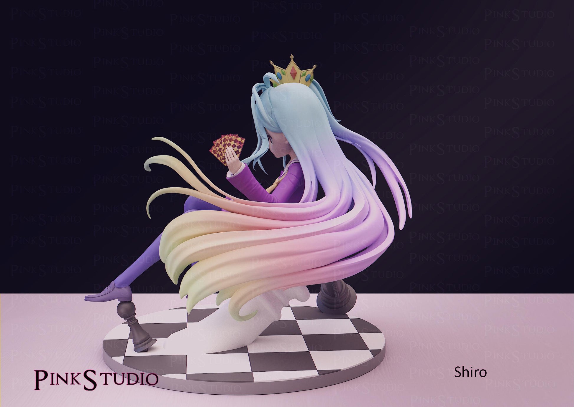 No Game No Life Inspired Fanart Shiro Resin Model Kit 14cm