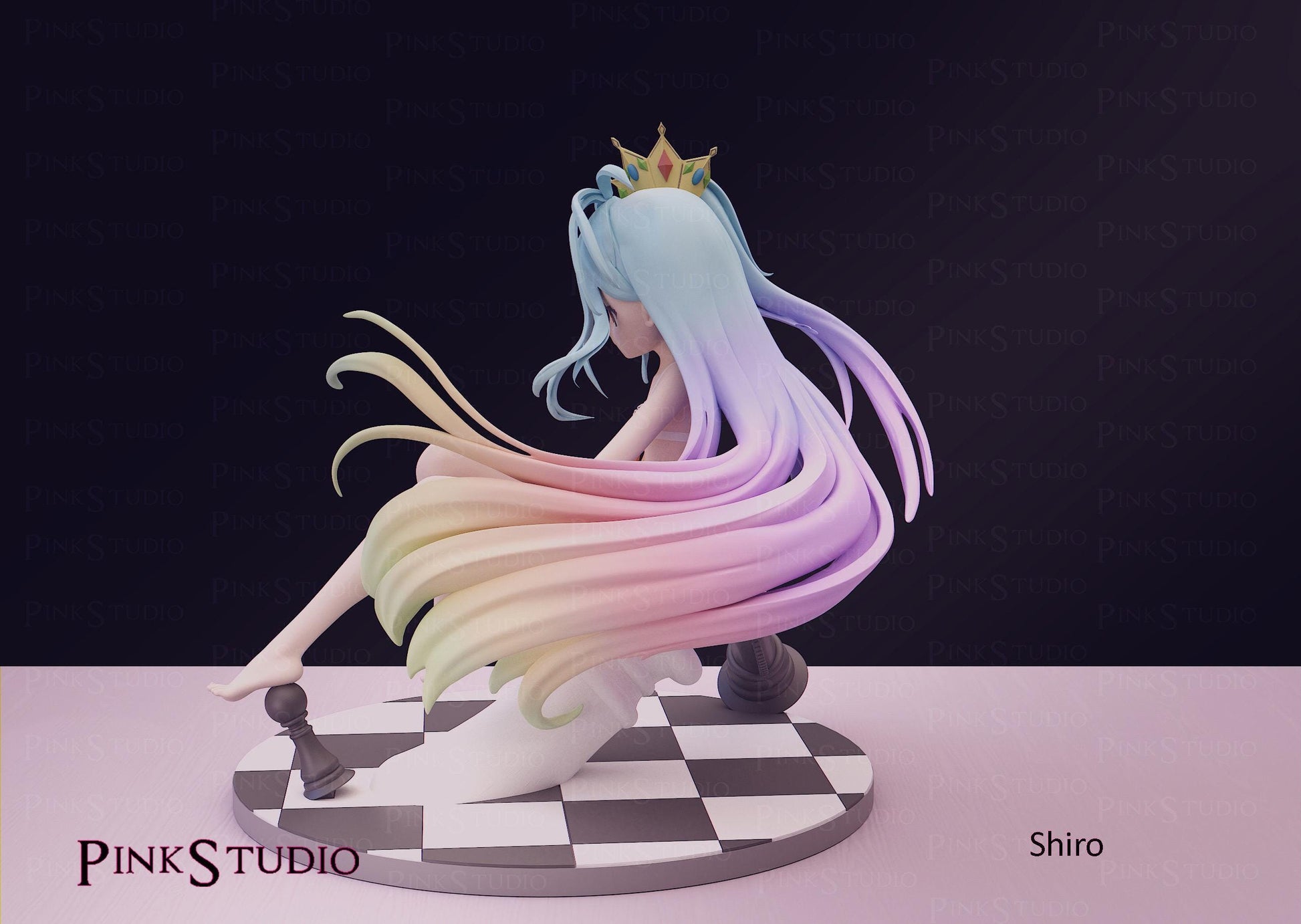 No Game No Life Inspired Fanart Shiro Resin Model Kit 14cm