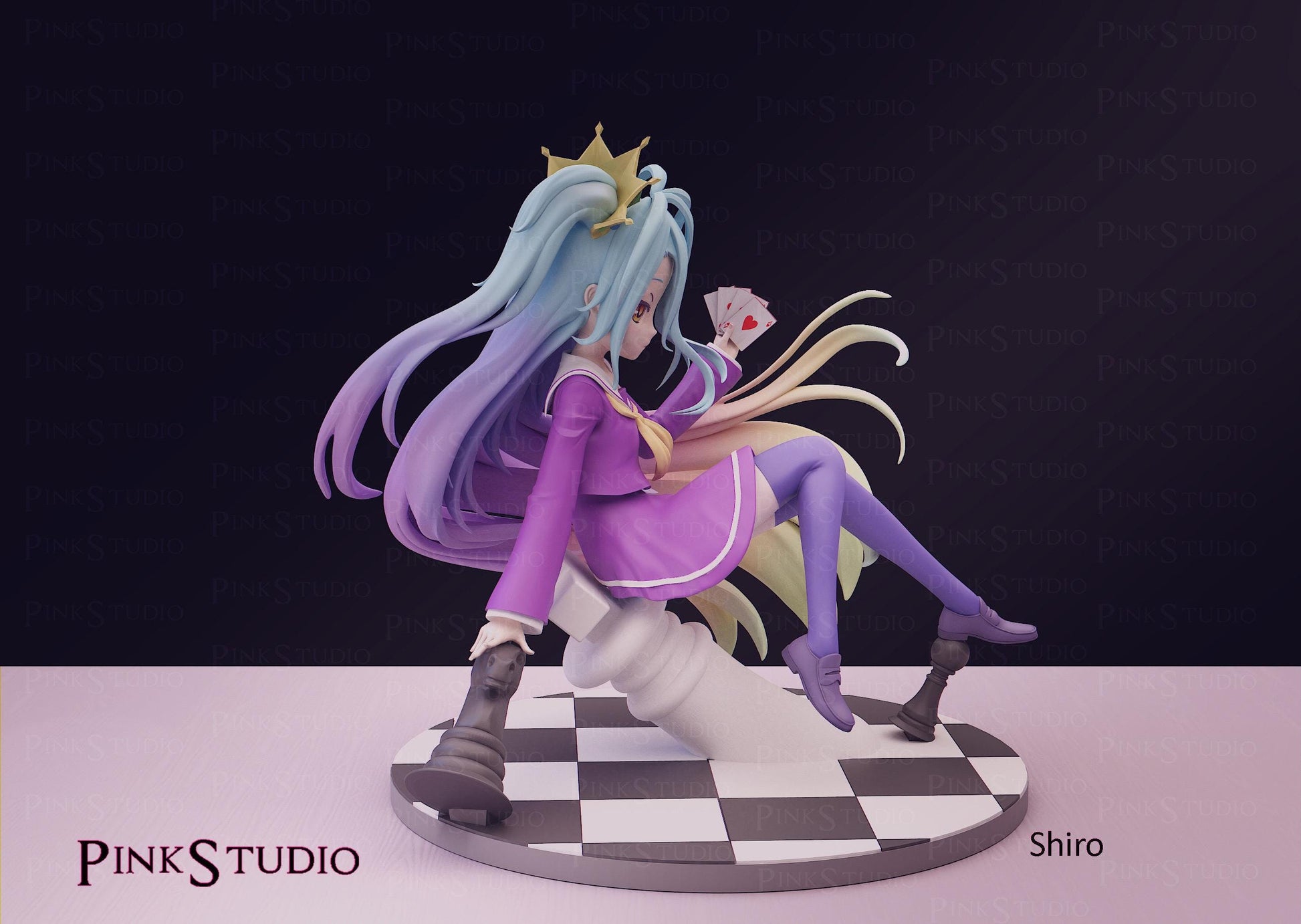No Game No Life Inspired Fanart Shiro Resin Model Kit 14cm