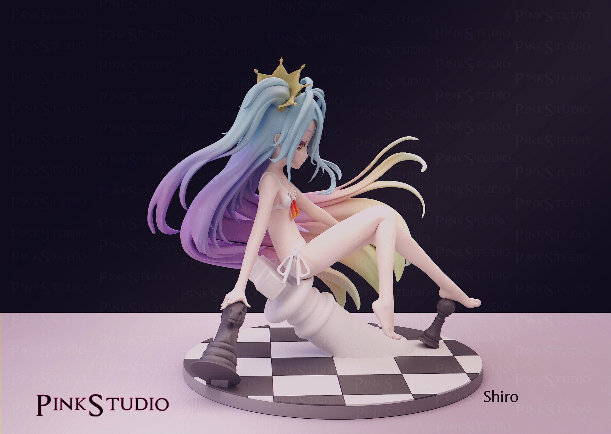 No Game No Life Inspired Fanart Shiro Resin Model Kit 14cm