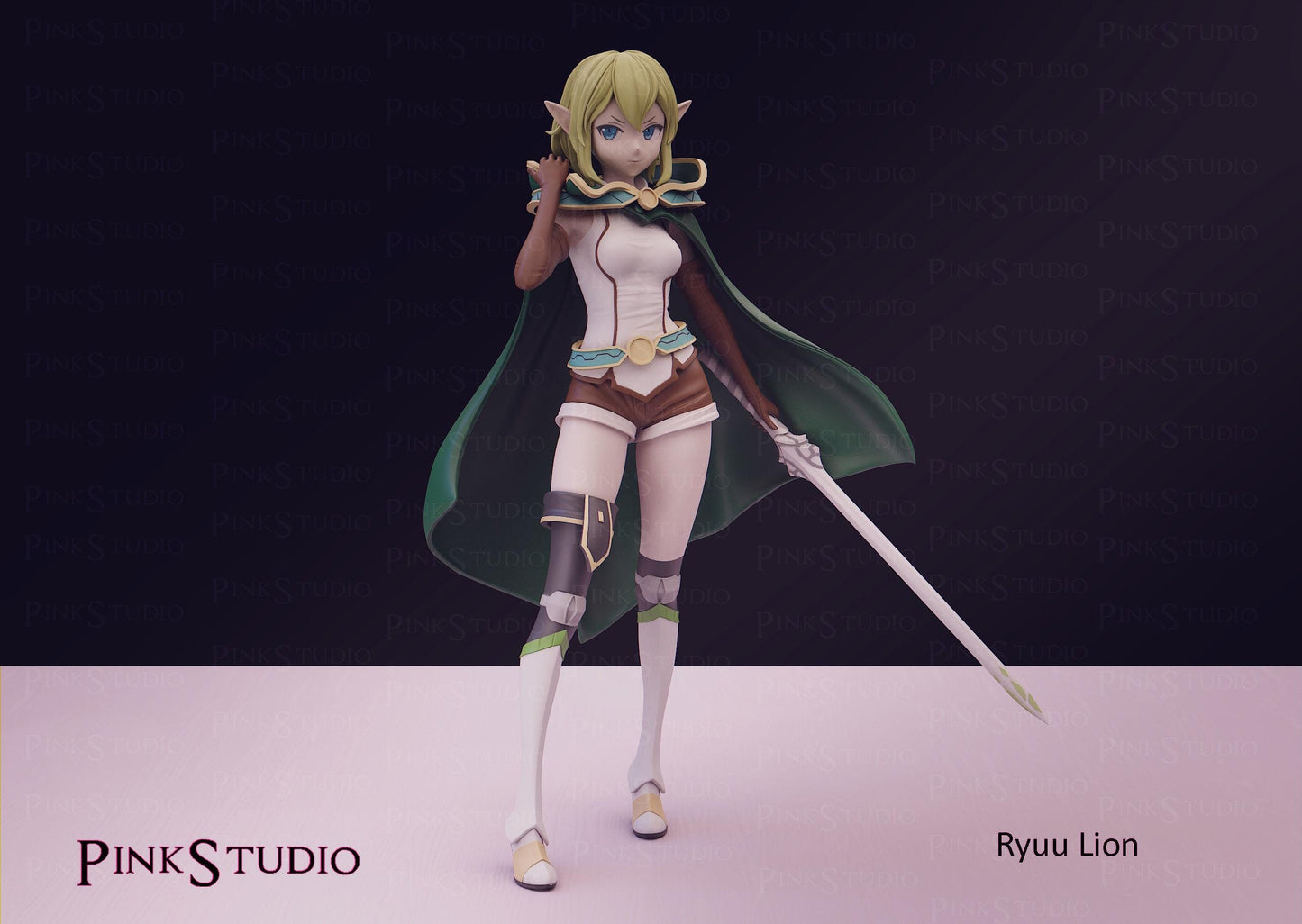 Danmachi Inspired Fanart Ryuu Lion Resin Model Kit 18cm