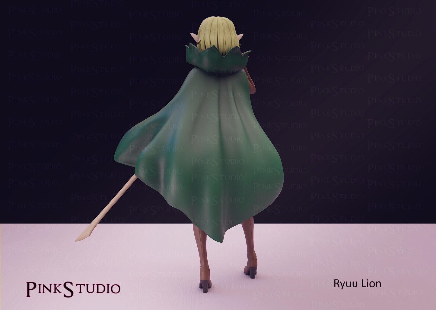 Danmachi Inspired Fanart Ryuu Lion Resin Model Kit 18cm