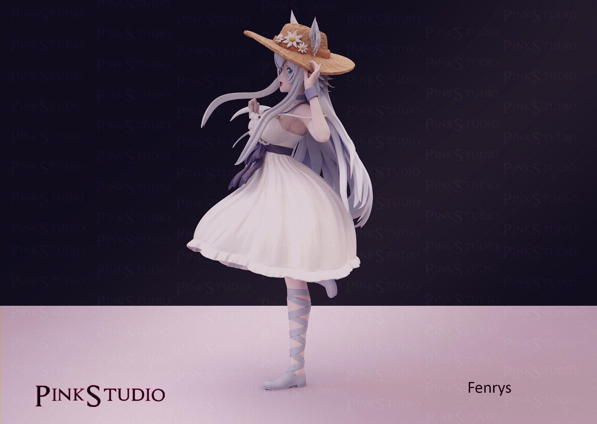 Chillin in Another World with Level 2 Cheats Inspired Fanart Fenrys Resin Model Kit 18cm