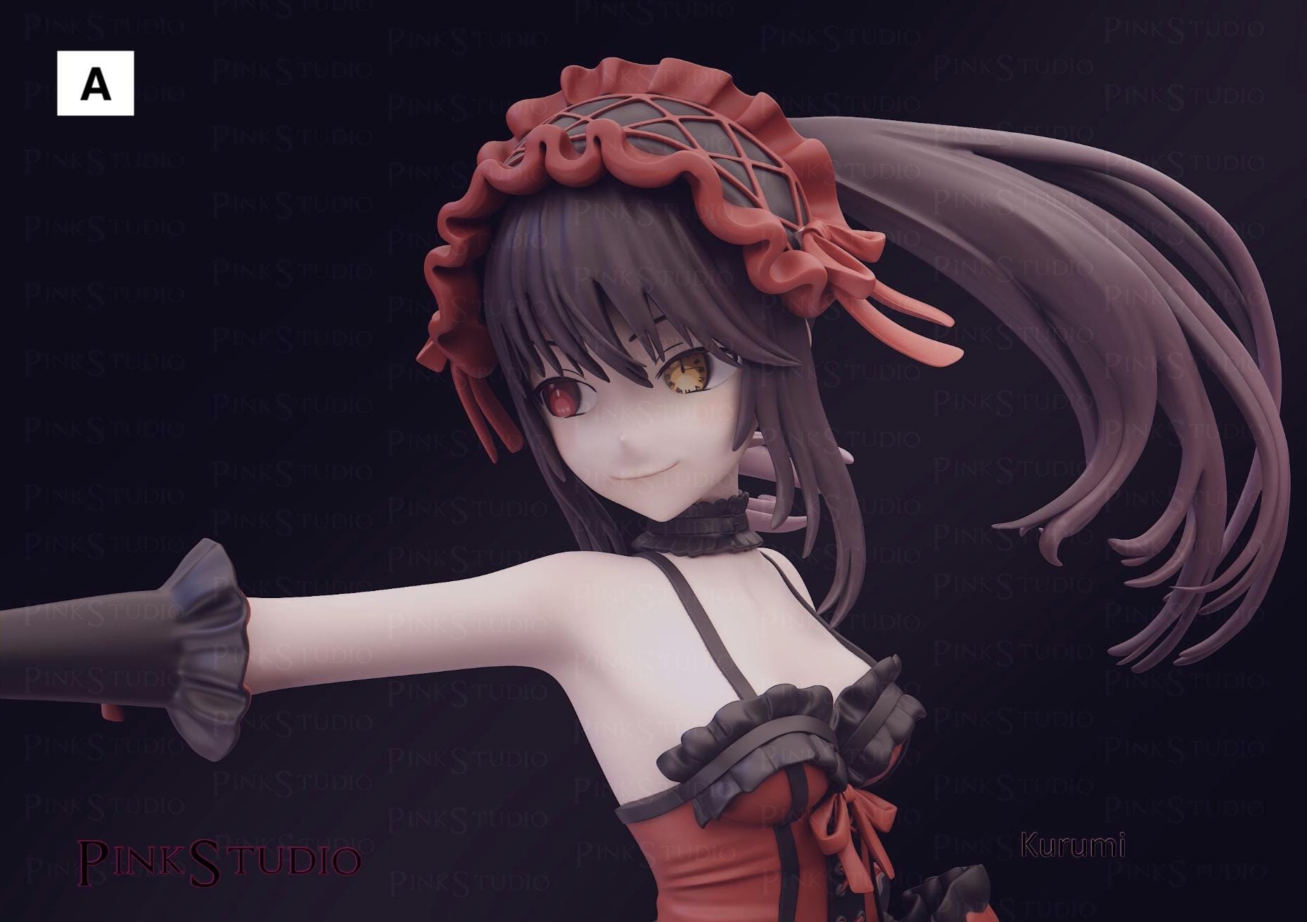 Kurumi Tokisaki Inspired Fanart Date A Live Resin Model Kit 19.5cm