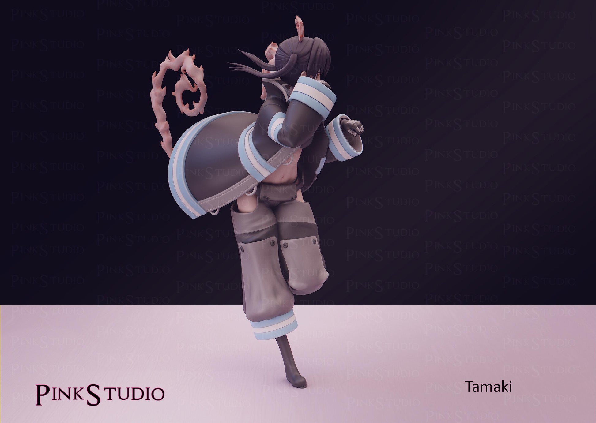 Fire Force Inspired Fanart Tamaki Resin Model Kit 19cm