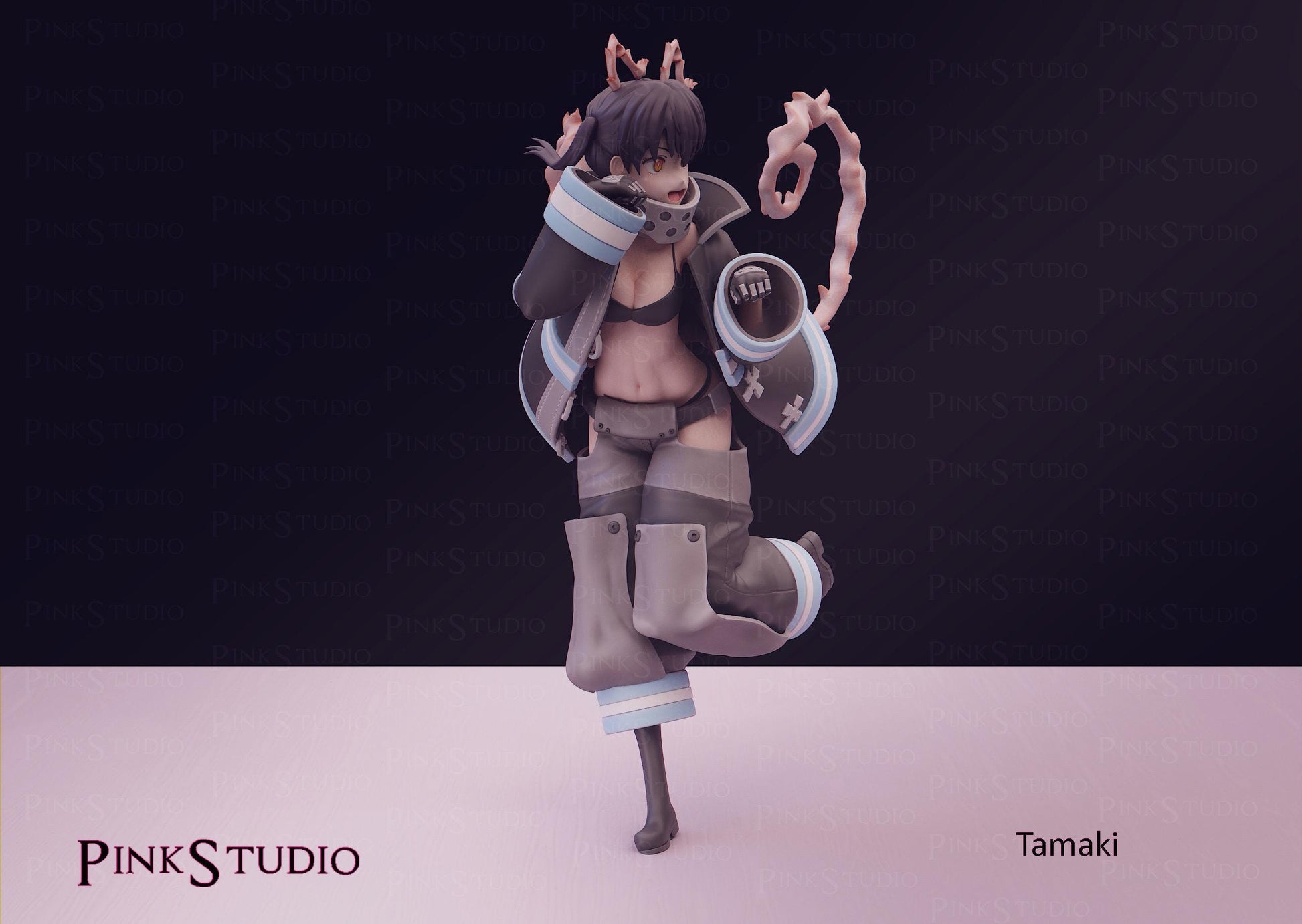 Fire Force Inspired Fanart Tamaki Resin Model Kit 19cm