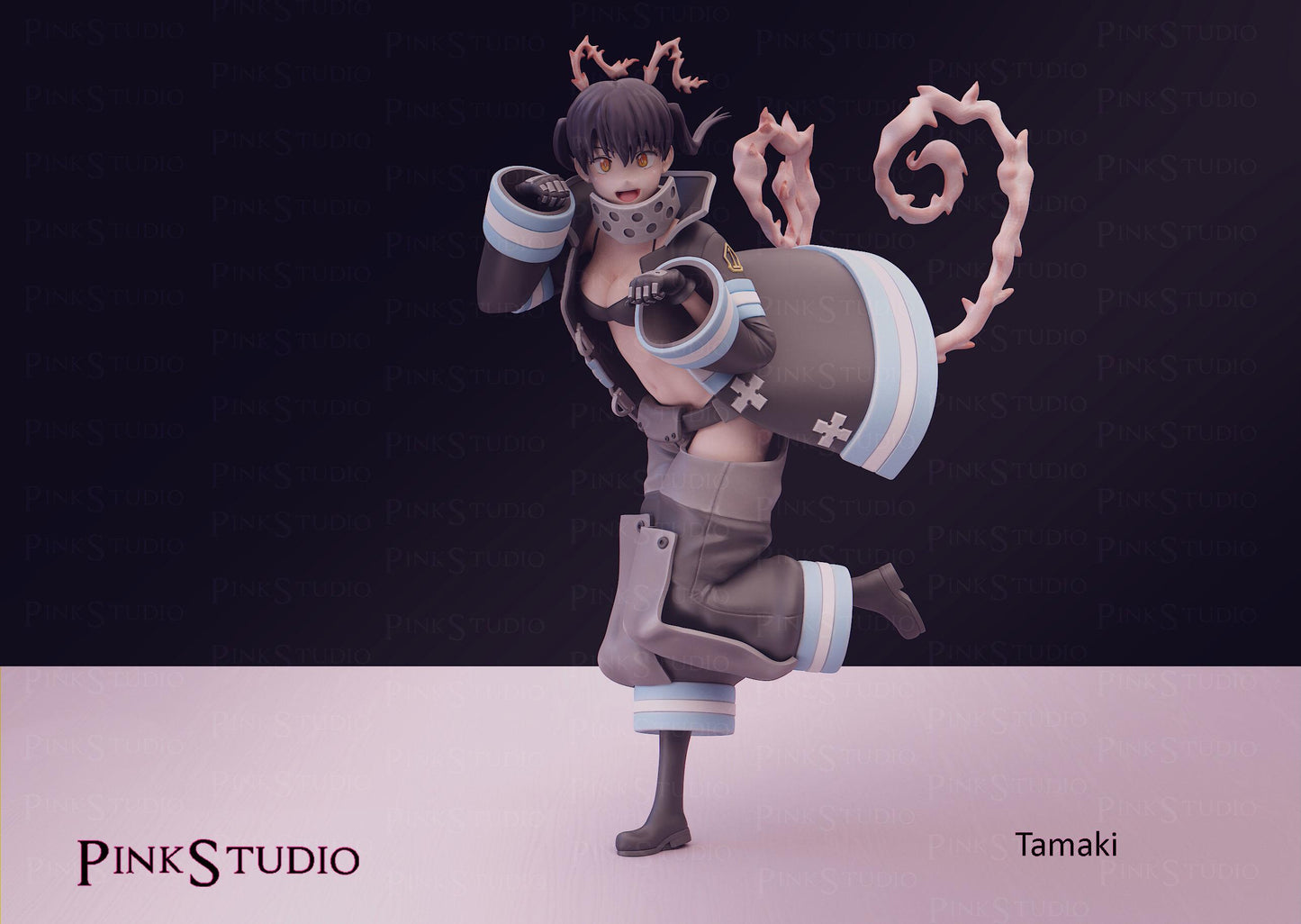 Fire Force Inspired Fanart Tamaki Resin Model Kit 19cm