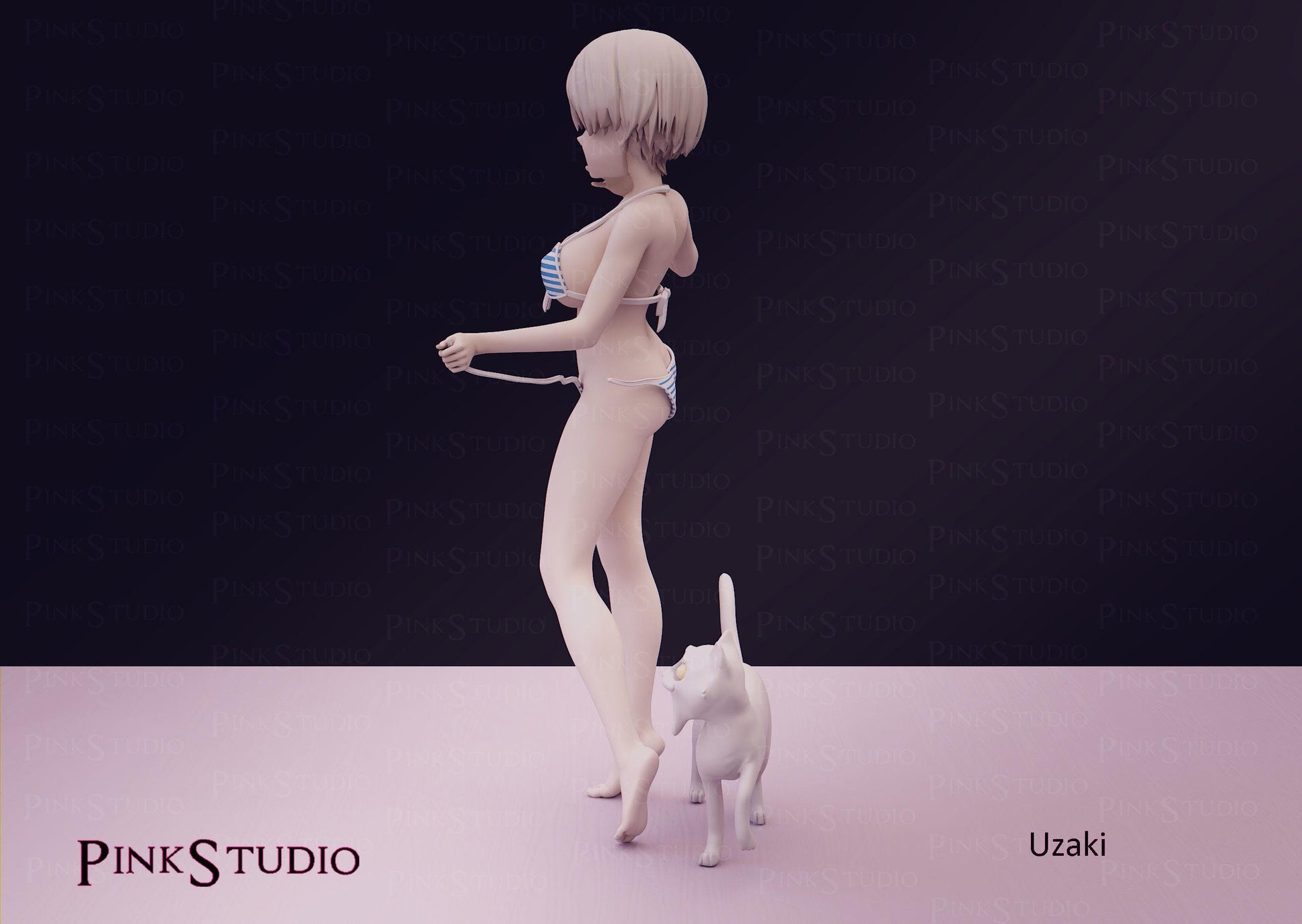 Uzaki-chan Wants to Hang Out Inspired Fanart - Hana Uzaki Resin Model Kit 18cm