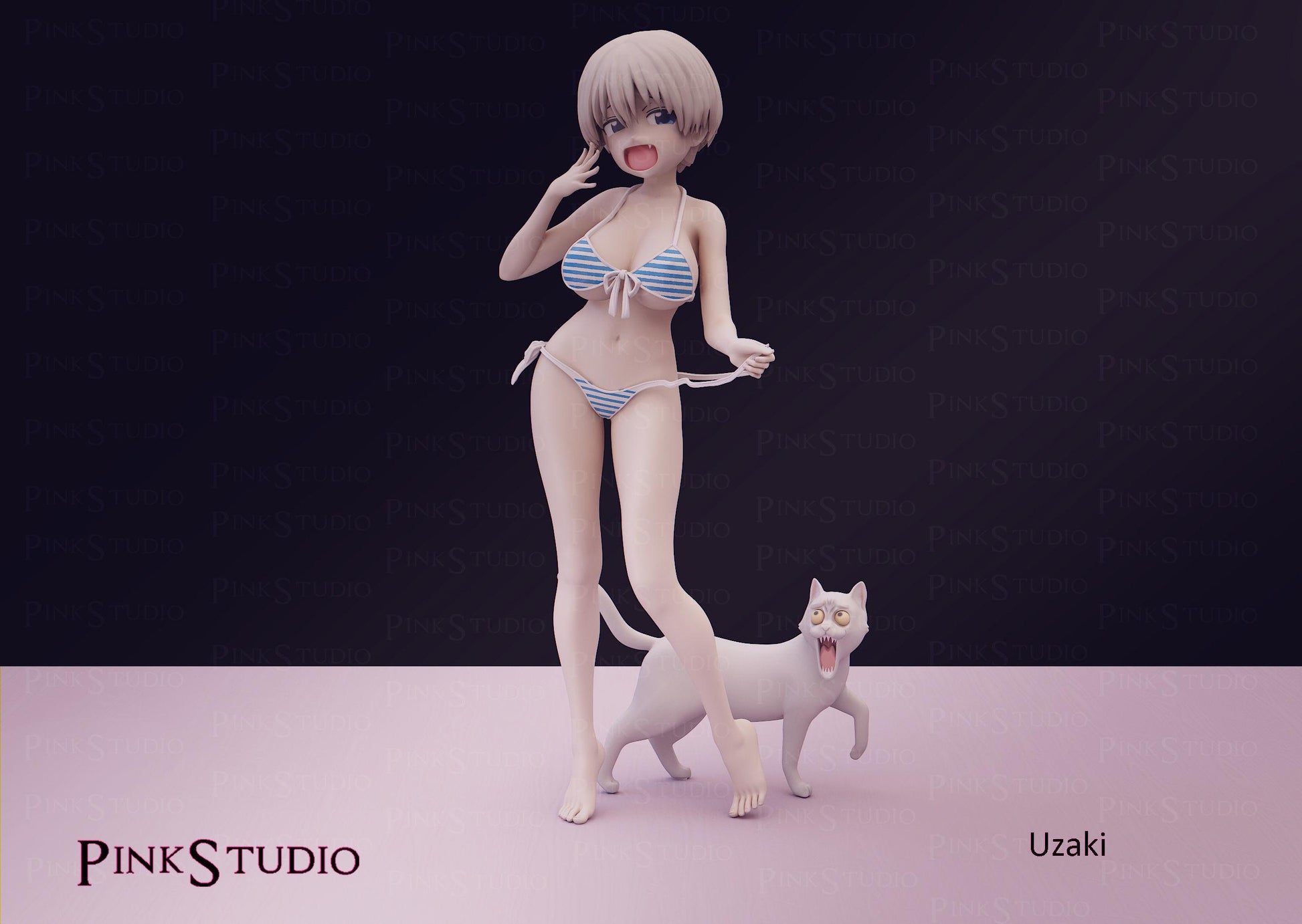 Uzaki-chan Wants to Hang Out Inspired Fanart - Hana Uzaki Resin Model Kit 18cm