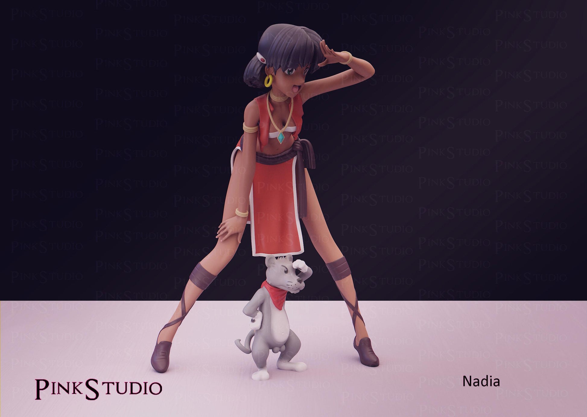 The Secret of Blue Water Inspired Fanart Nadia Resin Model Kit 16cm