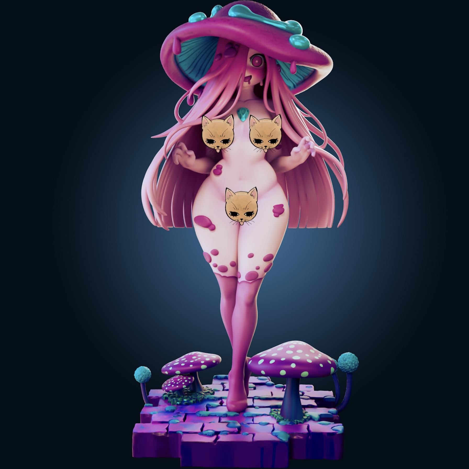 Mushroom Girl Resin Model Kit Designed by Officer Rhu