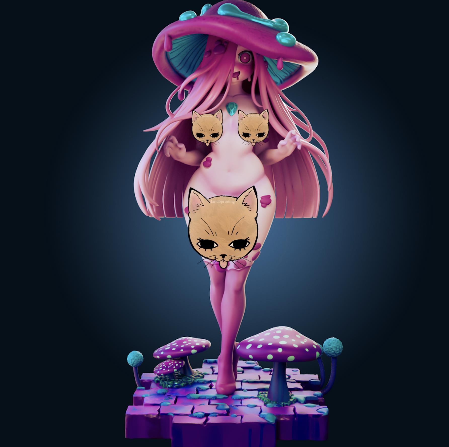 Mushroom Girl Resin Model Kit Designed by Officer Rhu