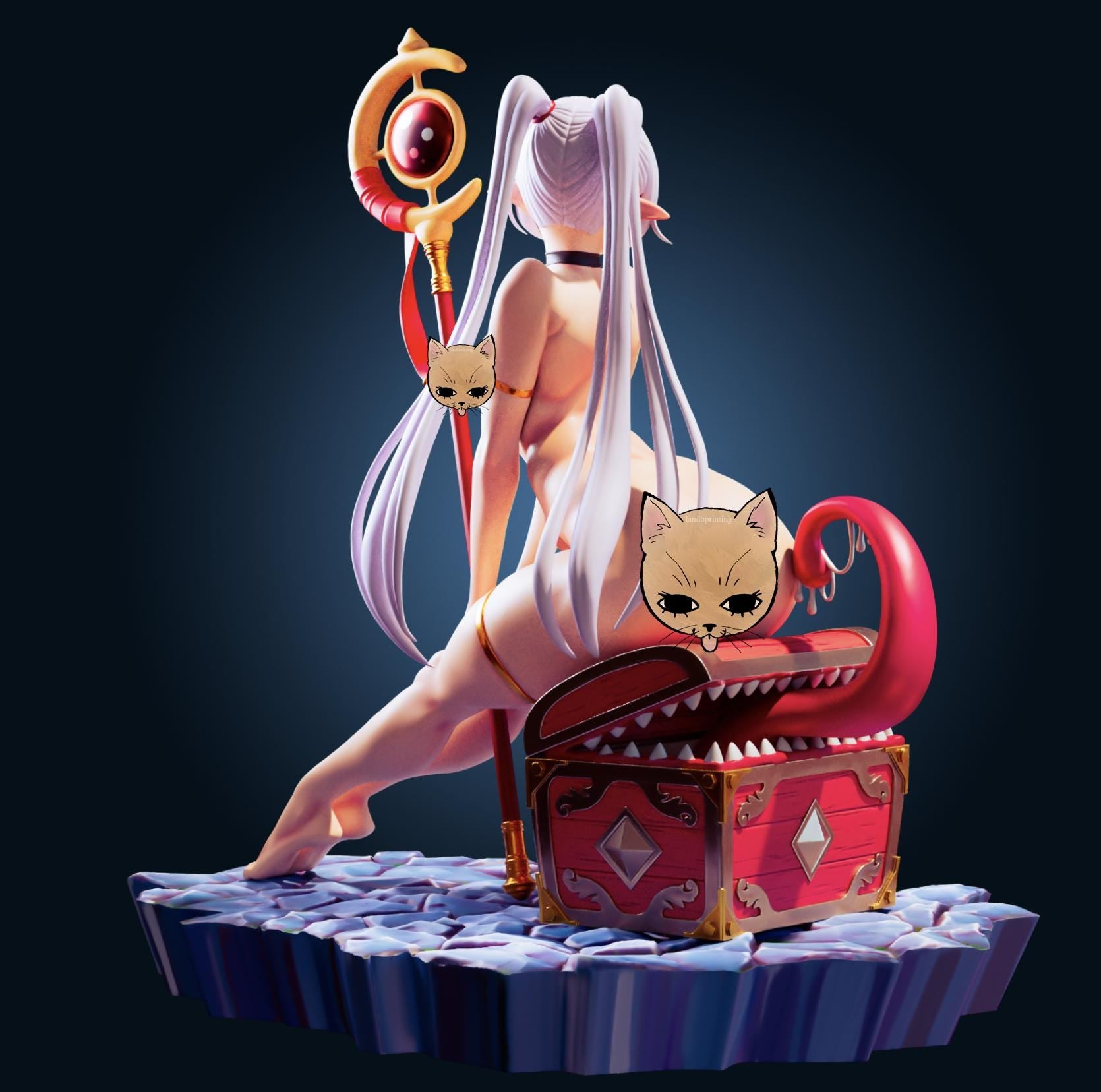 Sousou no Frieren Inspired Fanart - Frieren Resin Model Kit Designed by Officer Rhu