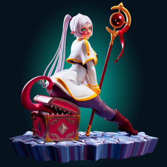 Sousou no Frieren Inspired Fanart - Frieren Resin Model Kit Designed by Officer Rhu