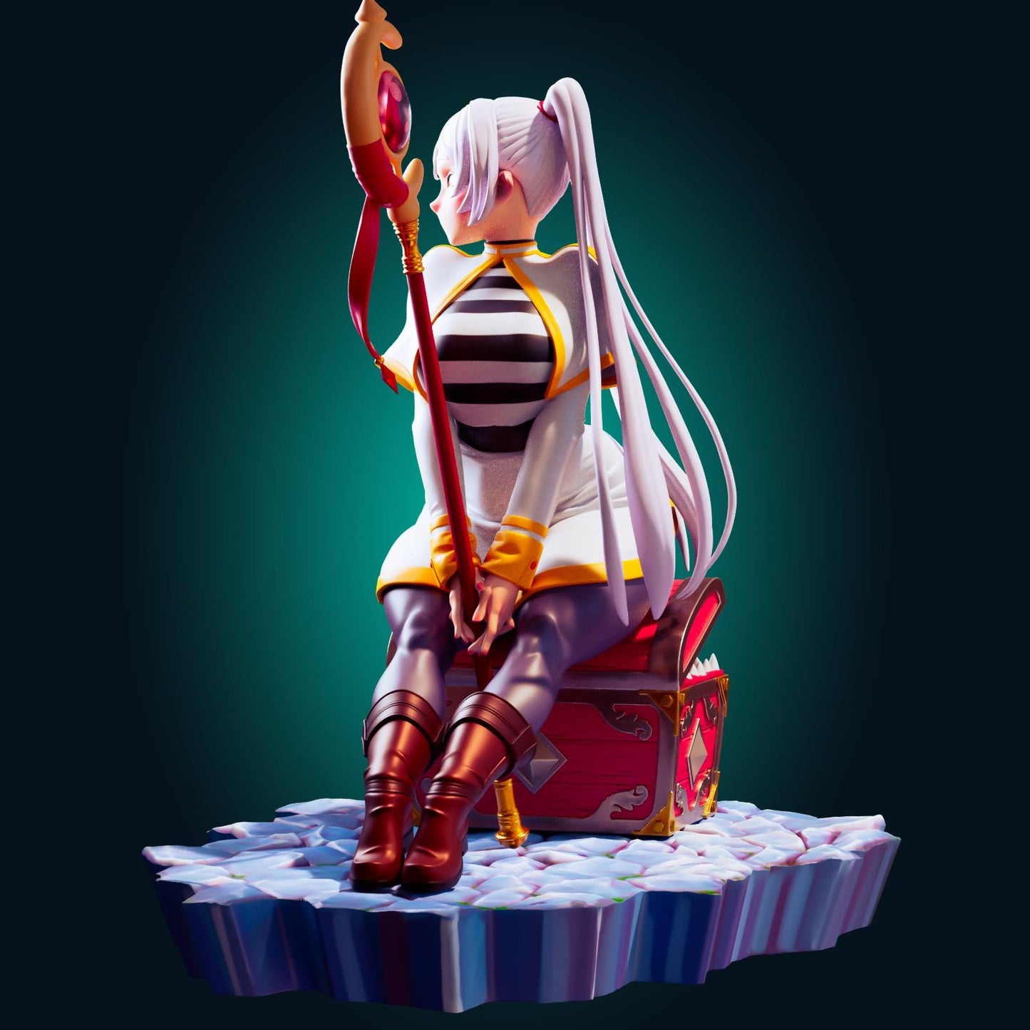Sousou no Frieren Inspired Fanart - Frieren Resin Model Kit Designed by Officer Rhu