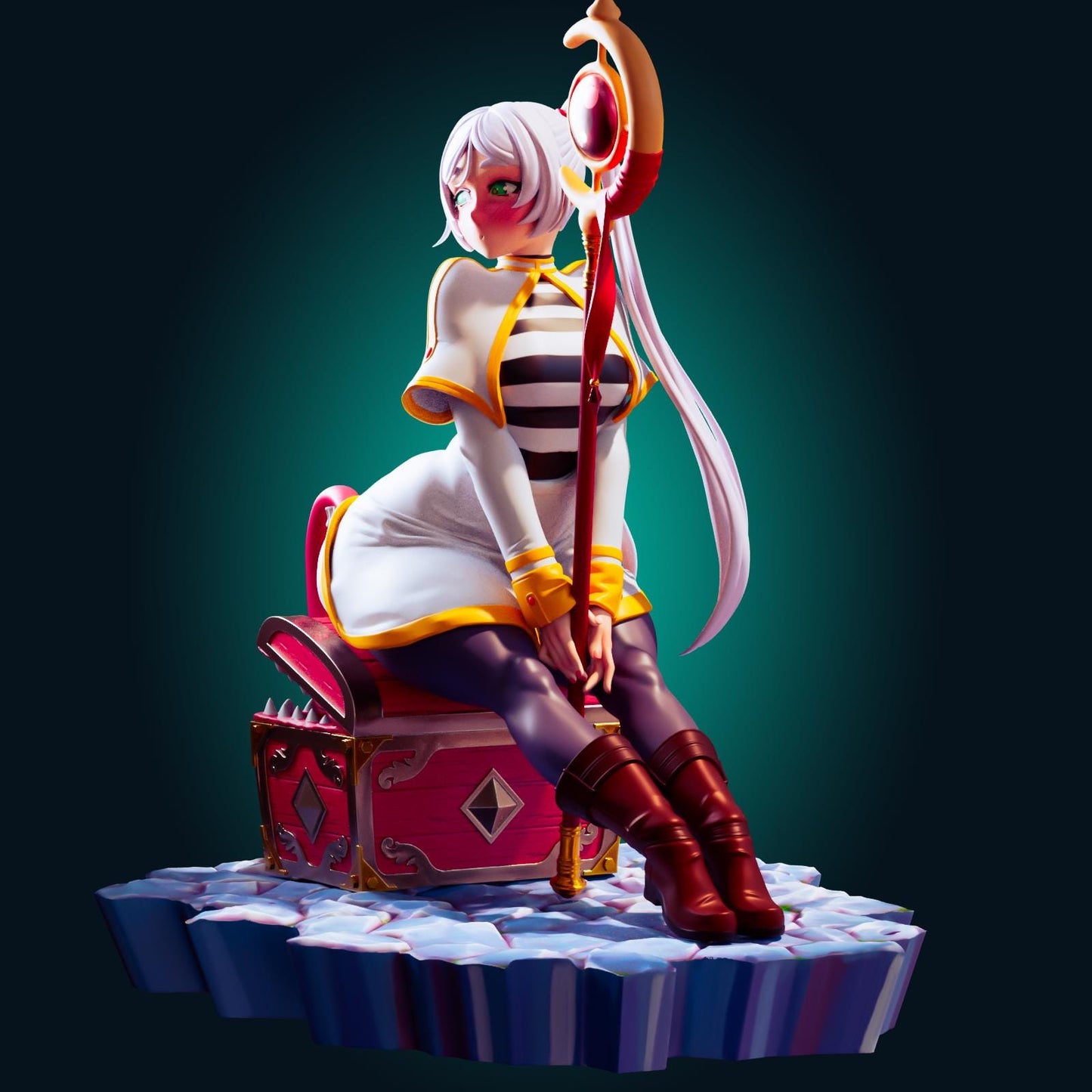 Sousou no Frieren Inspired Fanart - Frieren Resin Model Kit Designed by Officer Rhu