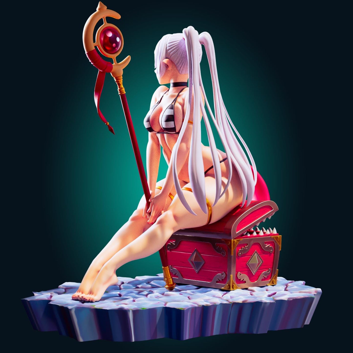 Sousou no Frieren Inspired Fanart - Frieren Resin Model Kit Designed by Officer Rhu
