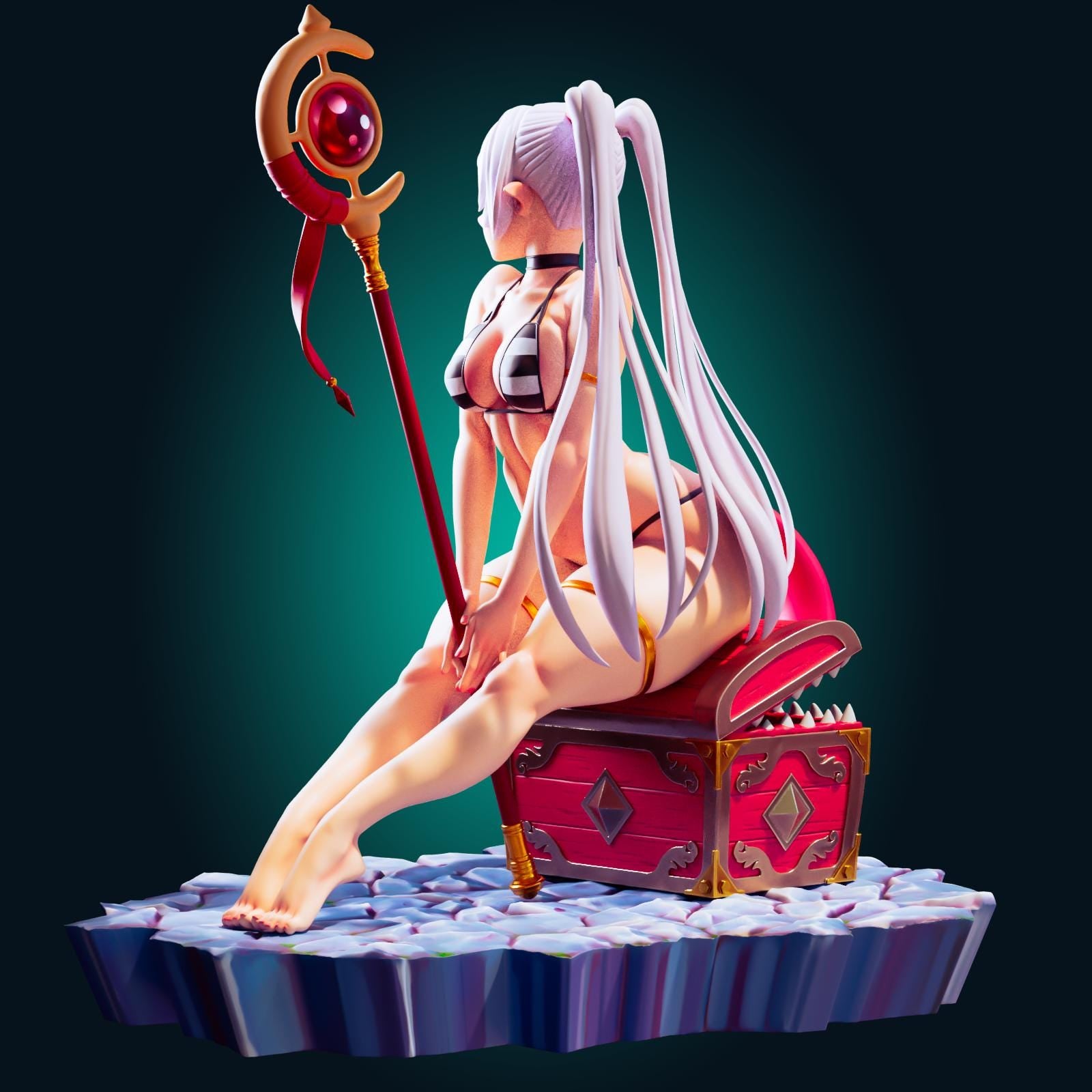 Sousou no Frieren Inspired Fanart - Frieren Resin Model Kit Designed by Officer Rhu