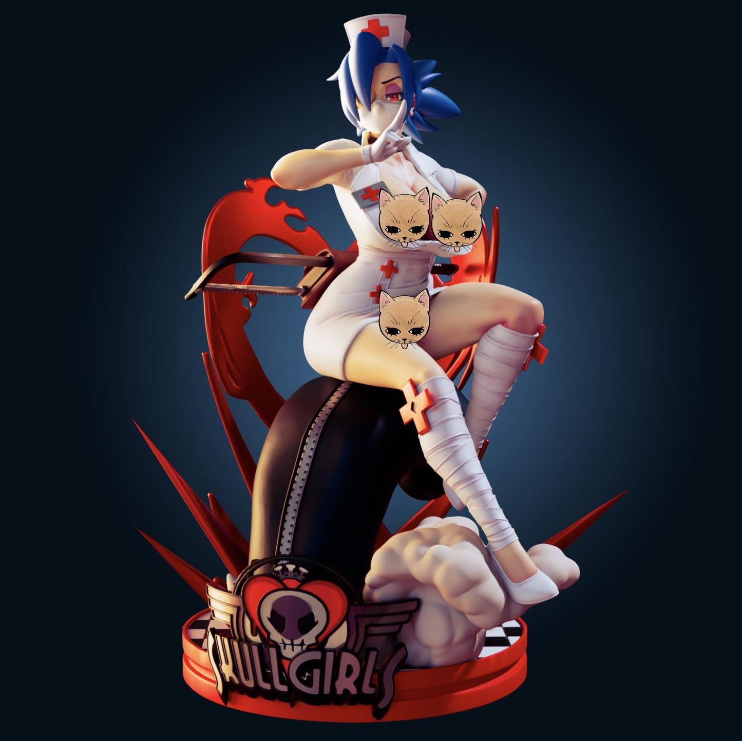 Skullgirls Inspired Fanart - Valentine Resin Model Kit Designed by Officer Rhu