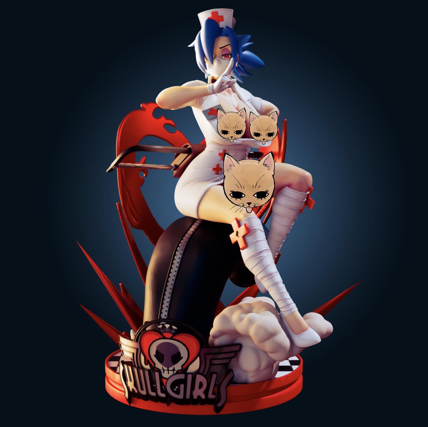 Skullgirls Inspired Fanart - Valentine Resin Model Kit Designed by Officer Rhu