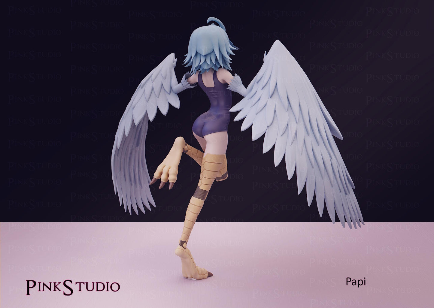 Monster Musume Inspired Fanart Papi the Harpy Resin Model Kit 17.5cm