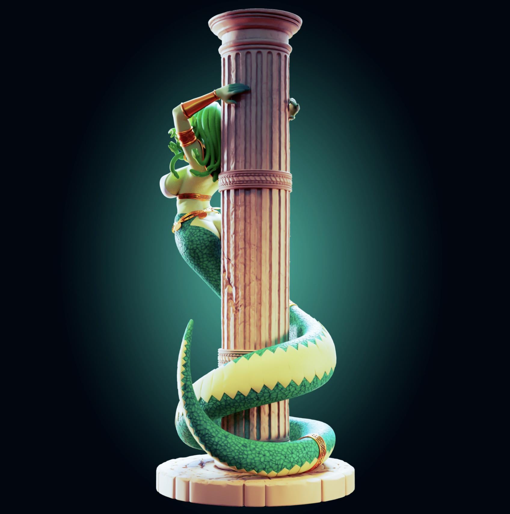 Medusa Snake Girl Resin Model Kit Designed by Officer Rhu