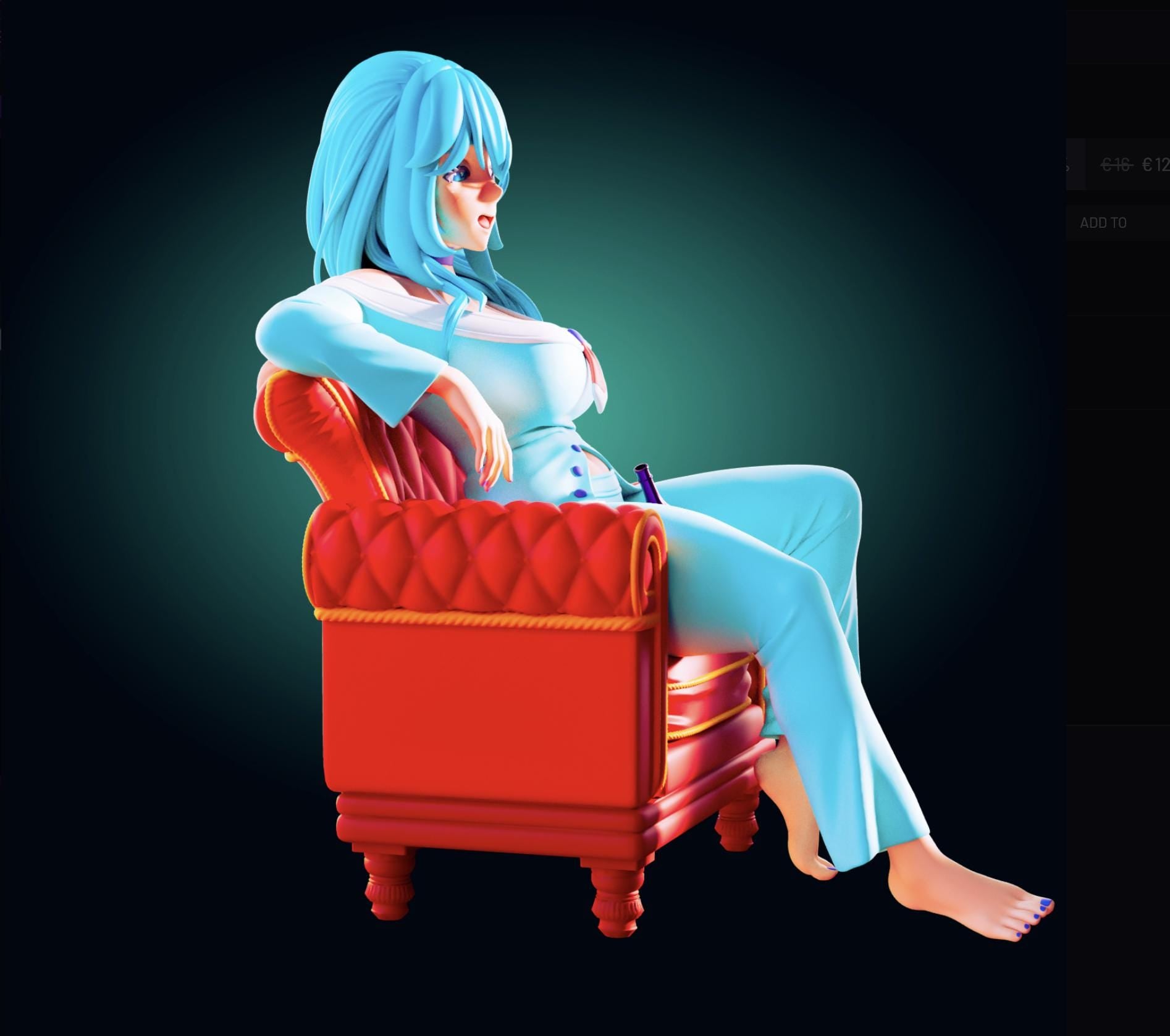 Konosuba Inspired Fanart Aqua Resin Model Kit Designed by Officer Rhu