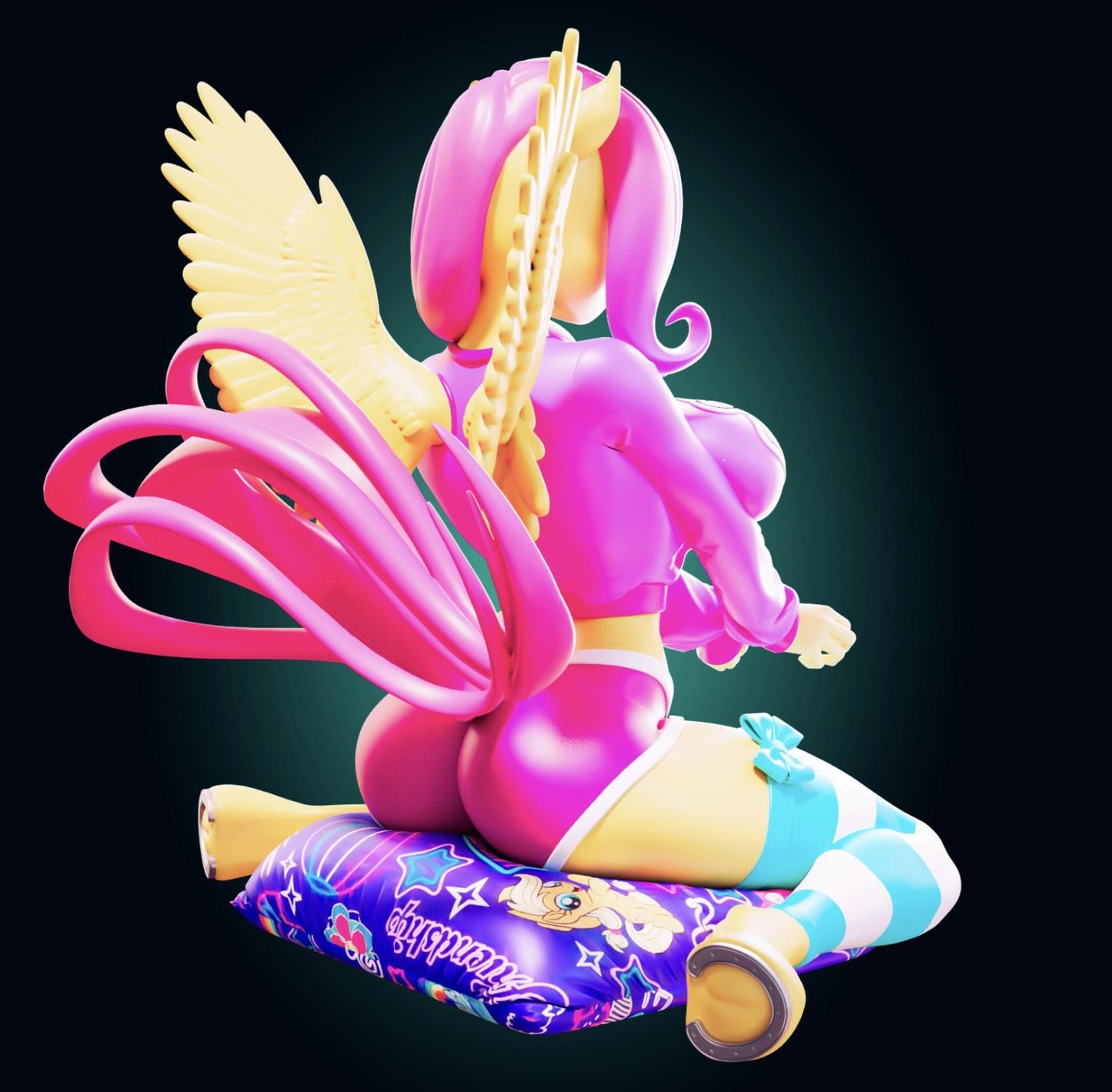 Flutter Pony Girl Inspired Fanart Resin Model Kit Designed by Officer Rhu