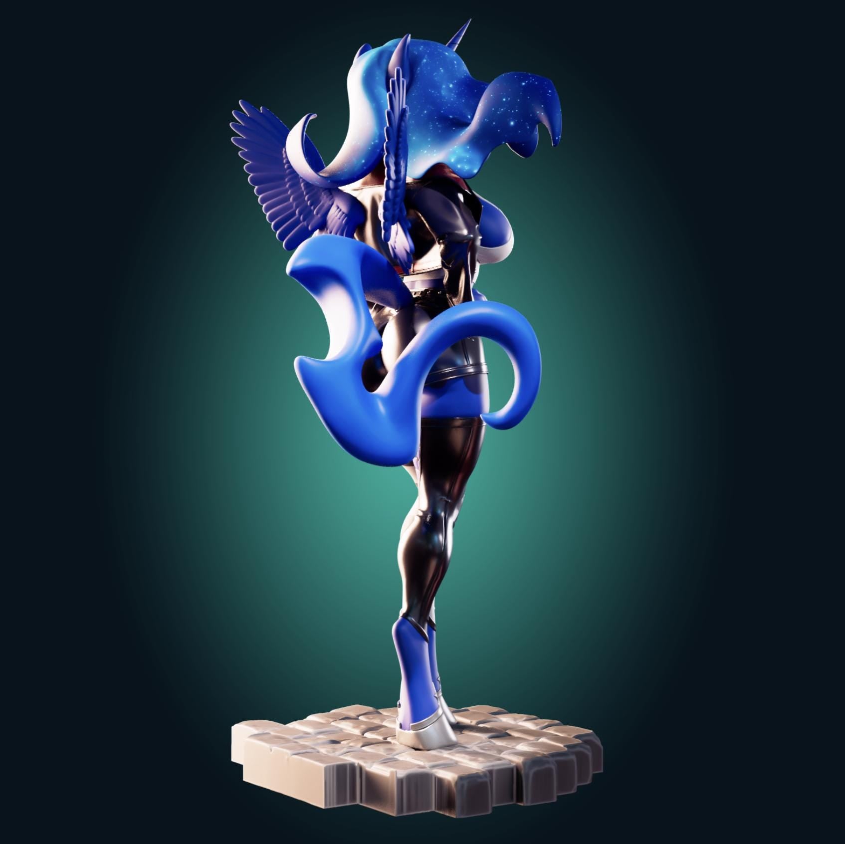 Luna Pony Girl Inspired Fanart Resin Model Kit Designed by Officer Rhu