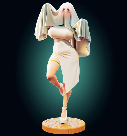 Ghost Girl Waifu Model Kit | 3D Resin Print Figurine | Officer Rhu