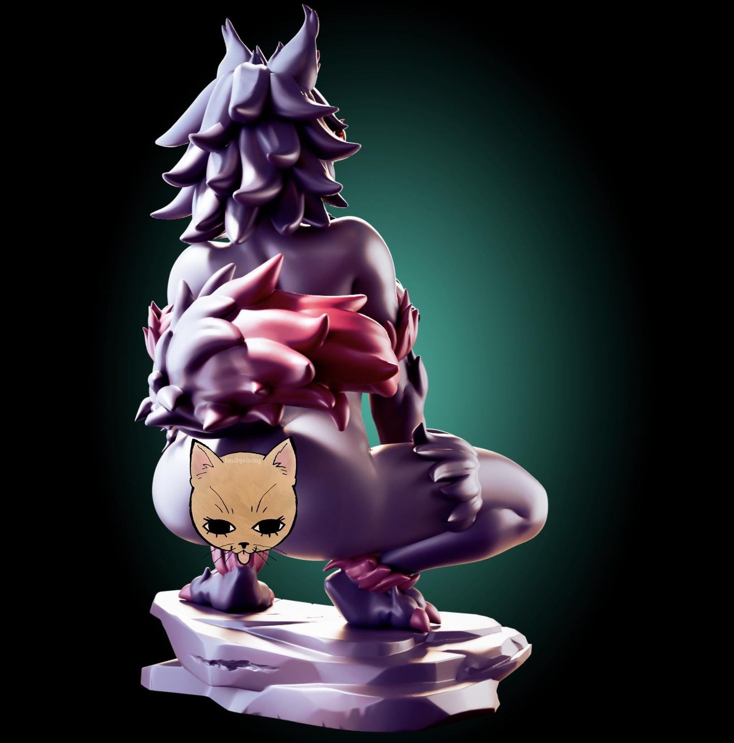 Hellhound Monster Furry Girl Waifu Resin Model Kit Designed by Officer Rhu