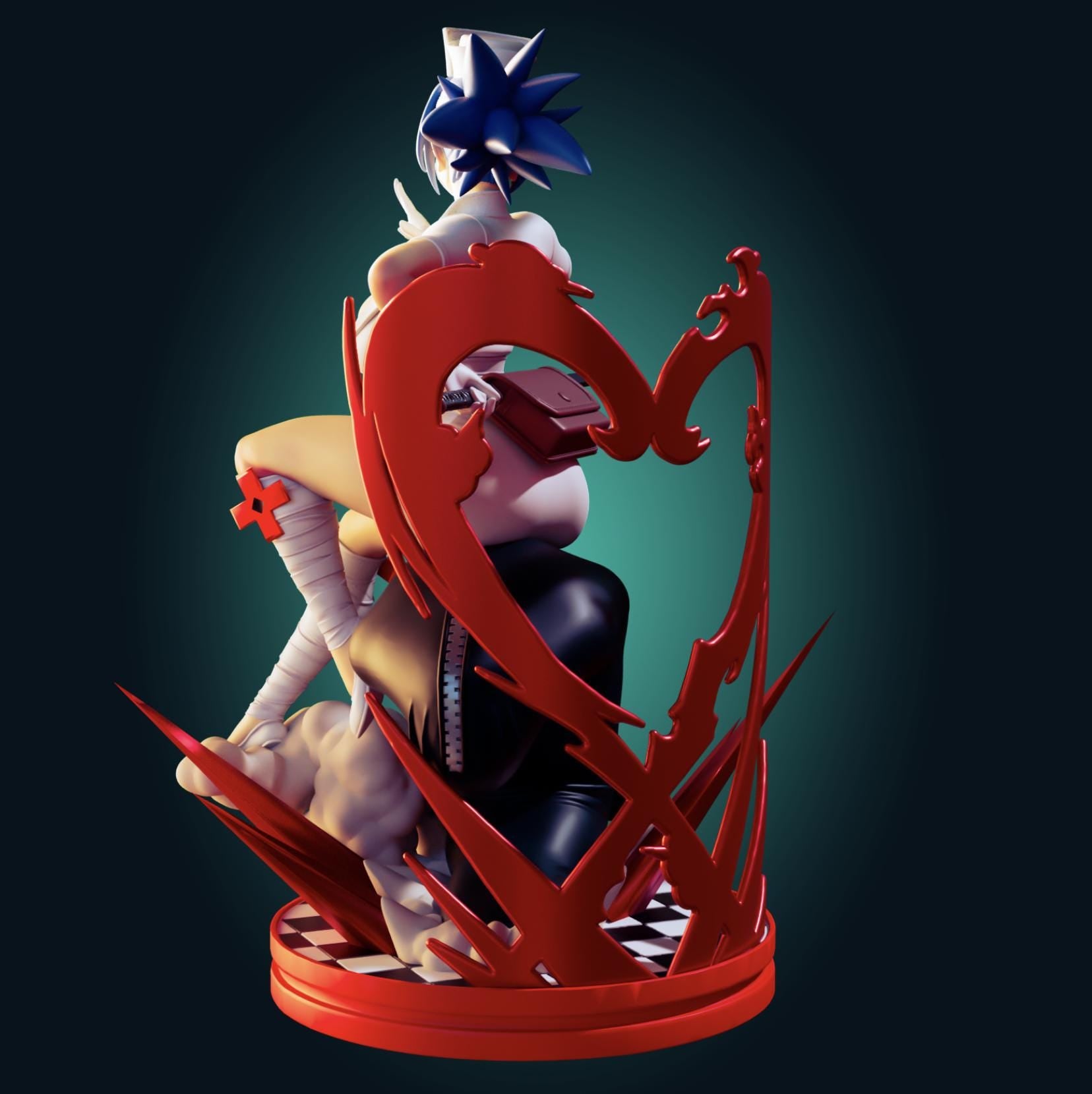 Skullgirls Inspired Valentine Model Kit | 3D Resin Print Figurine | Officer Rhu