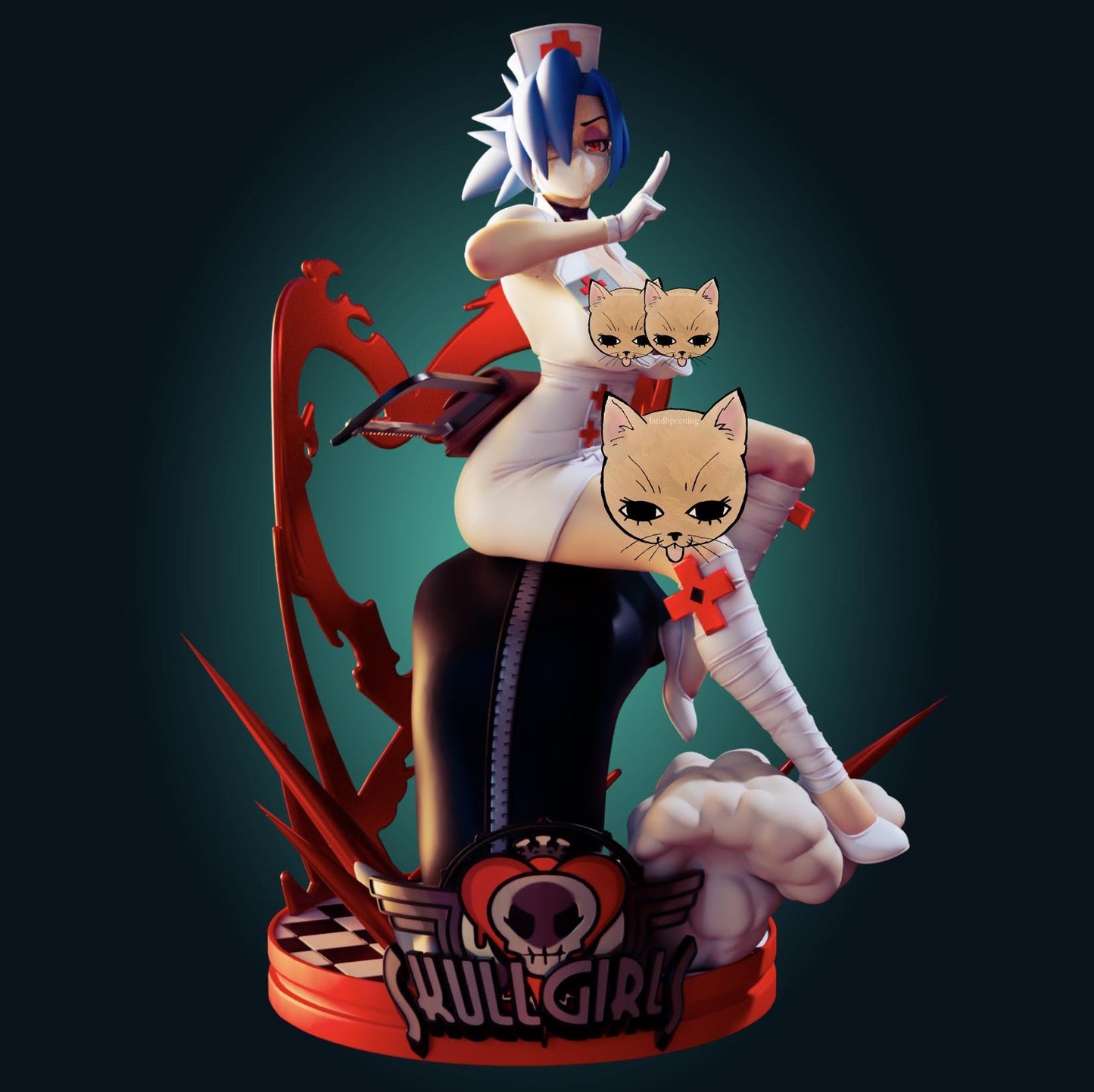 Skullgirls Inspired Fanart - Valentine Resin Model Kit Designed by Officer Rhu