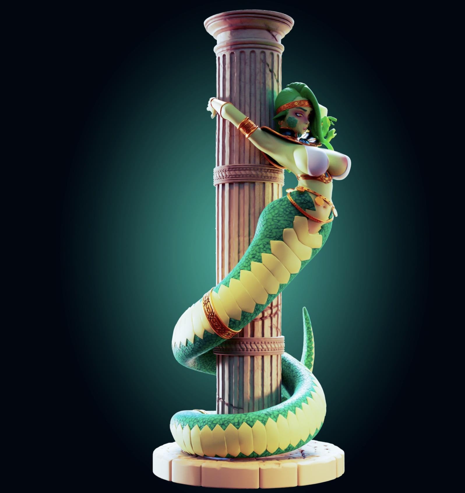 Medusa Snake Girl Resin Model Kit Designed by Officer Rhu