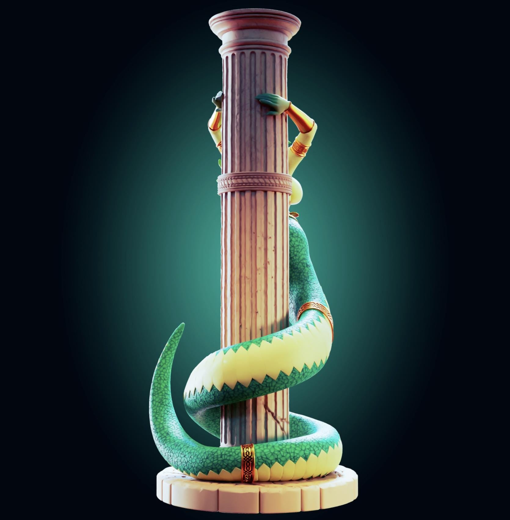 Medusa Snake Girl Model Kit | 3D Resin Print Figurine | Officer Rhu