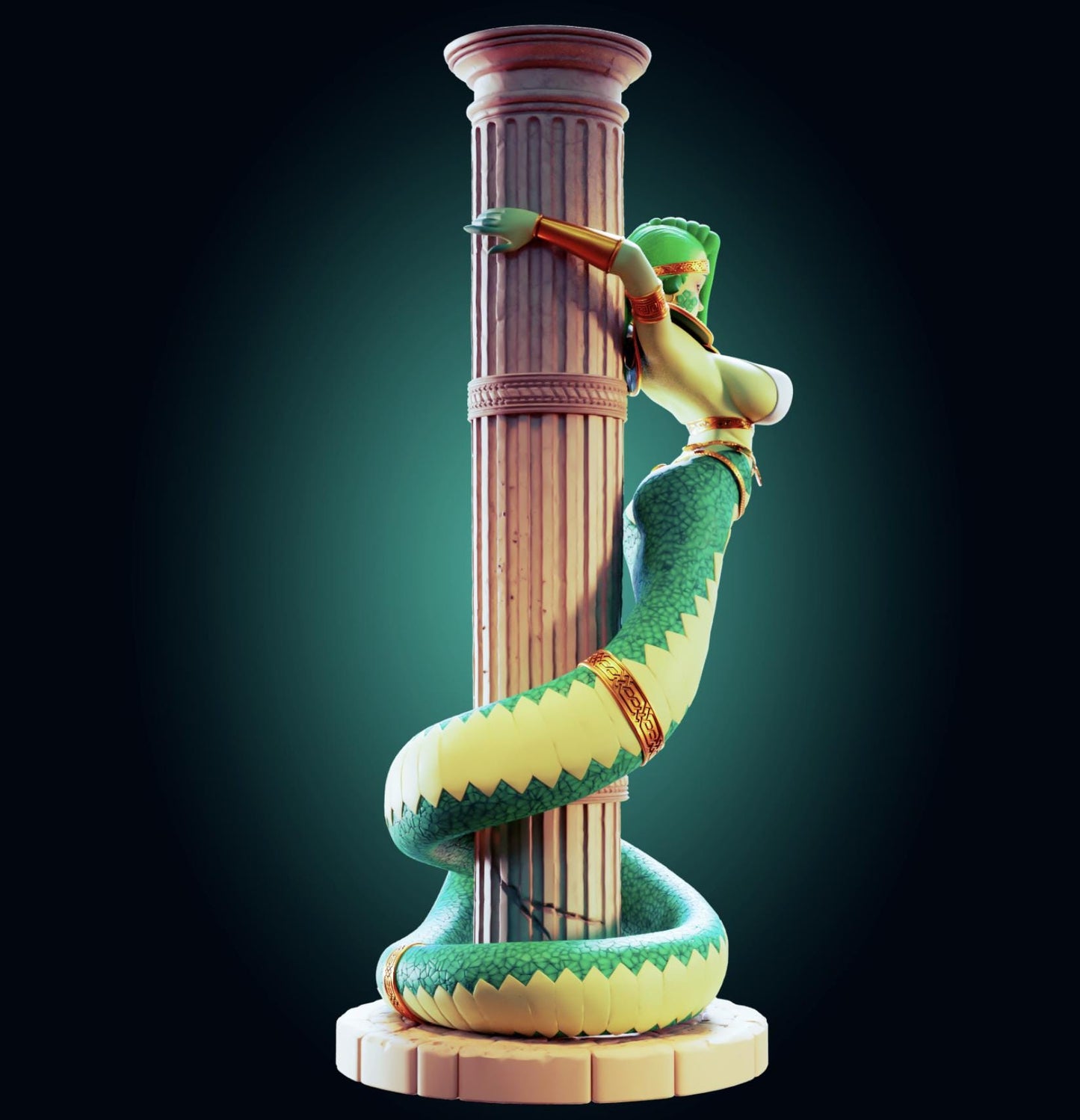 Medusa Snake Girl Model Kit | 3D Resin Print Figurine | Officer Rhu
