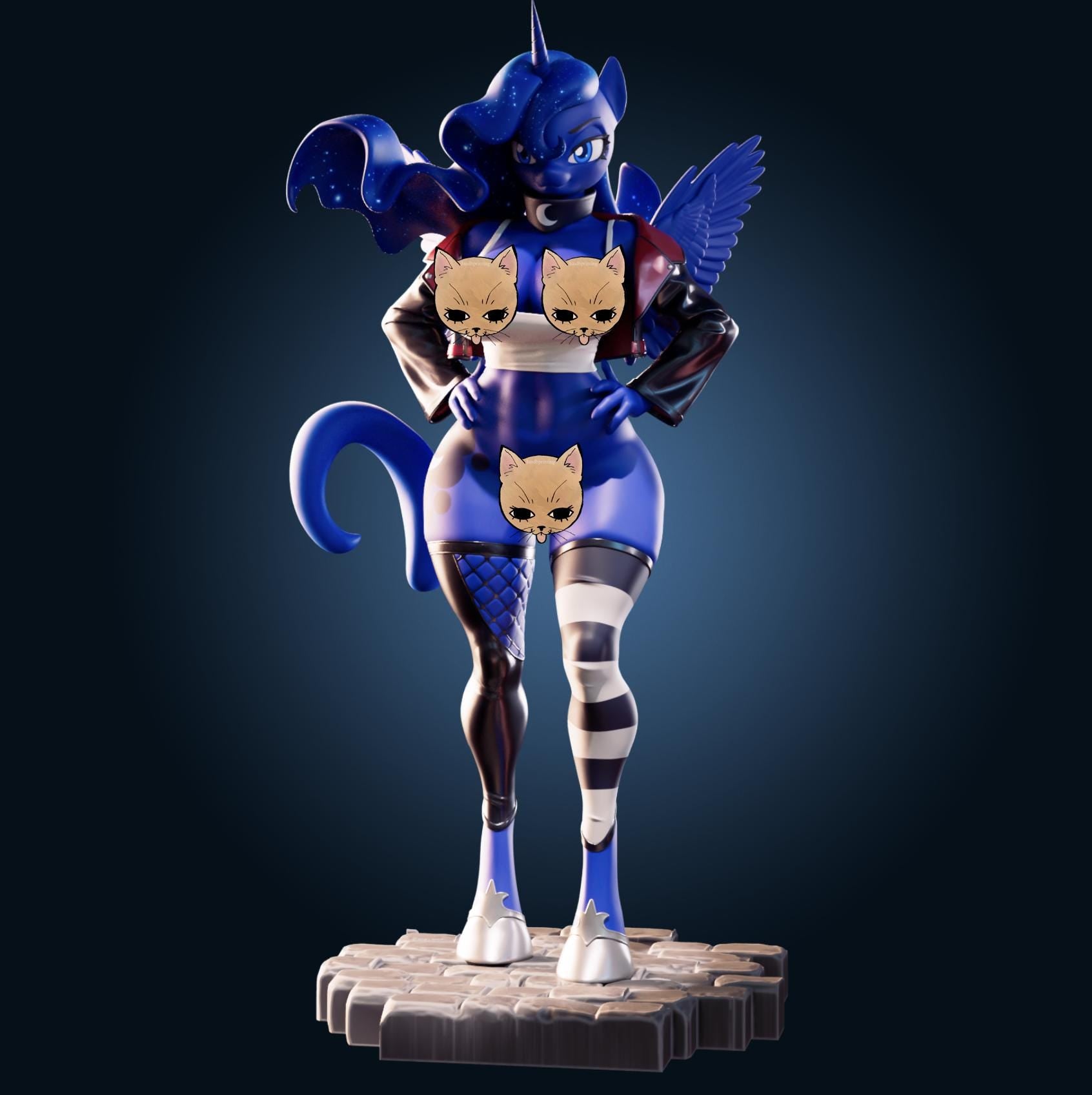 Luna Pony Girl Inspired Fanart Resin Model Kit Designed by Officer Rhu