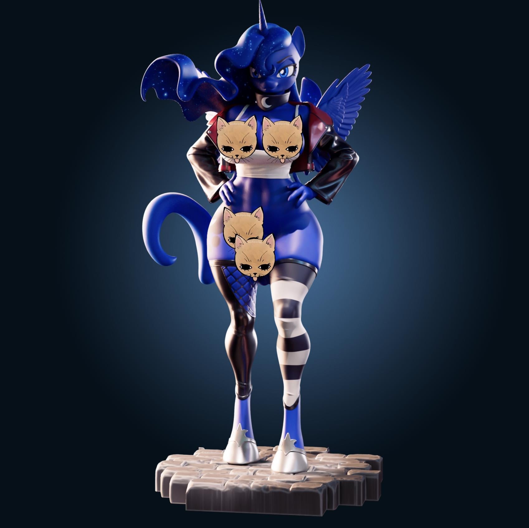 Luna Pony Girl Inspired Fanart Resin Model Kit Designed by Officer Rhu
