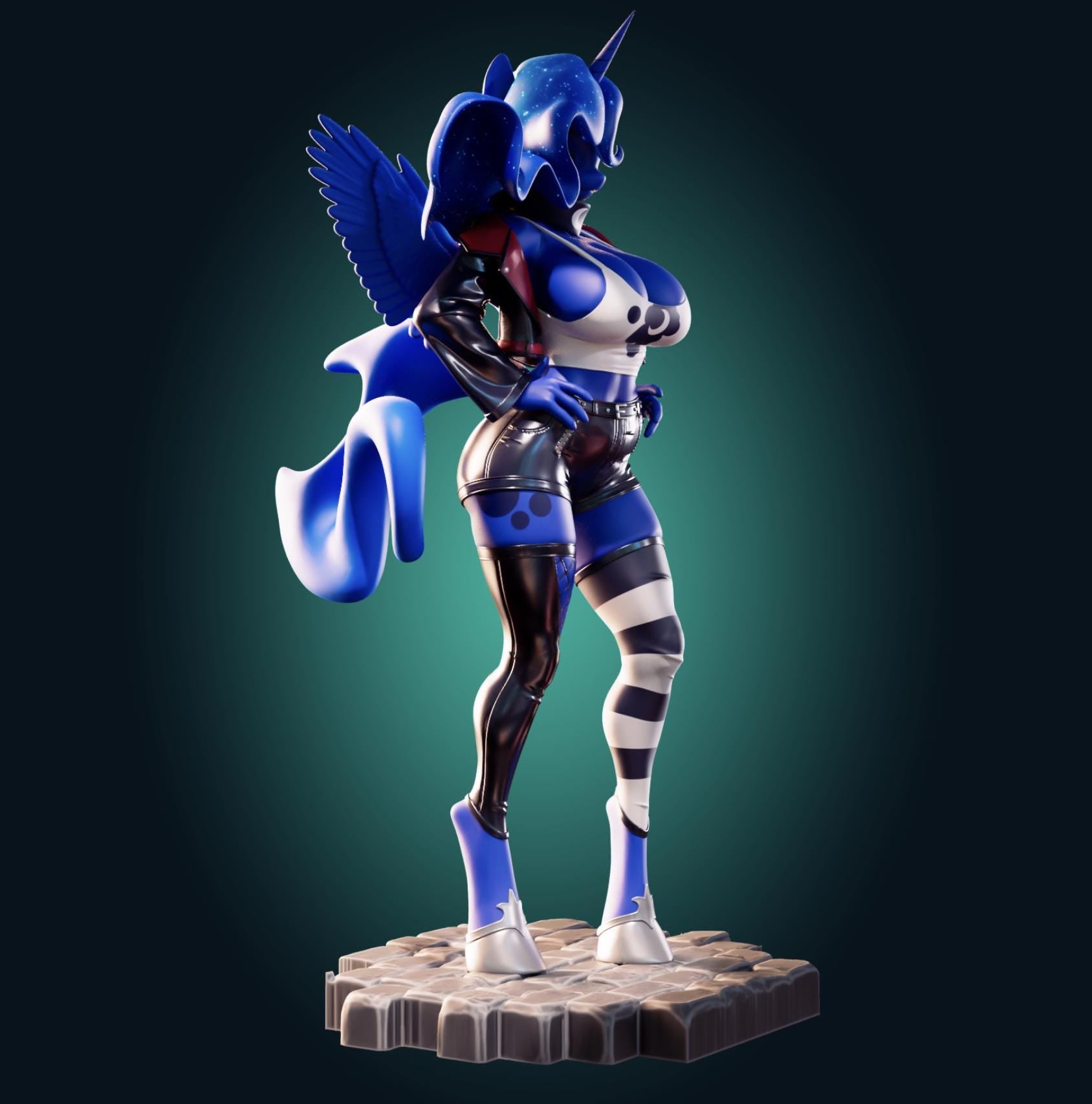 Luna Pony Girl Inspired Fanart Resin Model Kit Designed by Officer Rhu