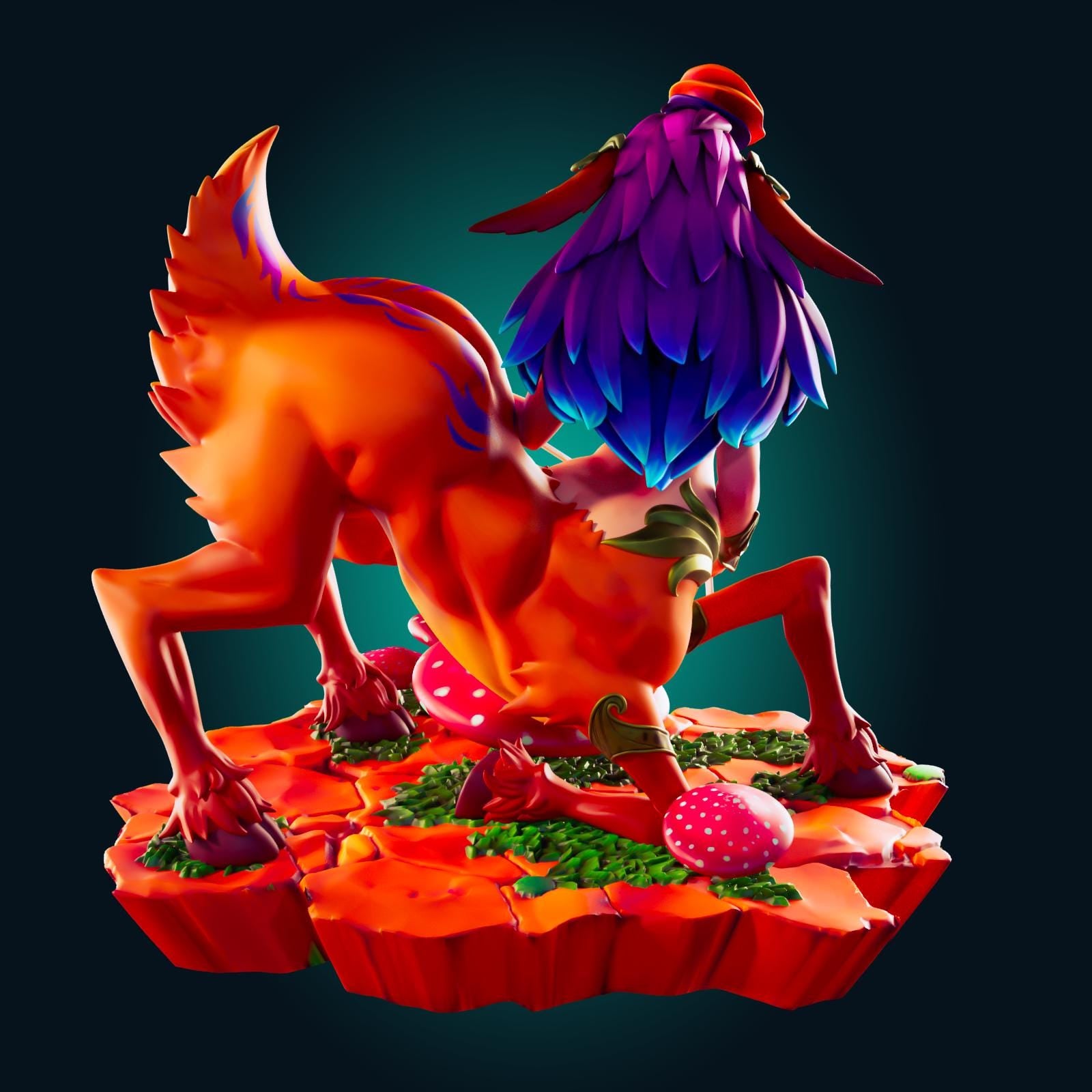 Lillia Fawn Girl LoL Inspired Resin Model Kit Designed by Officer Rhu