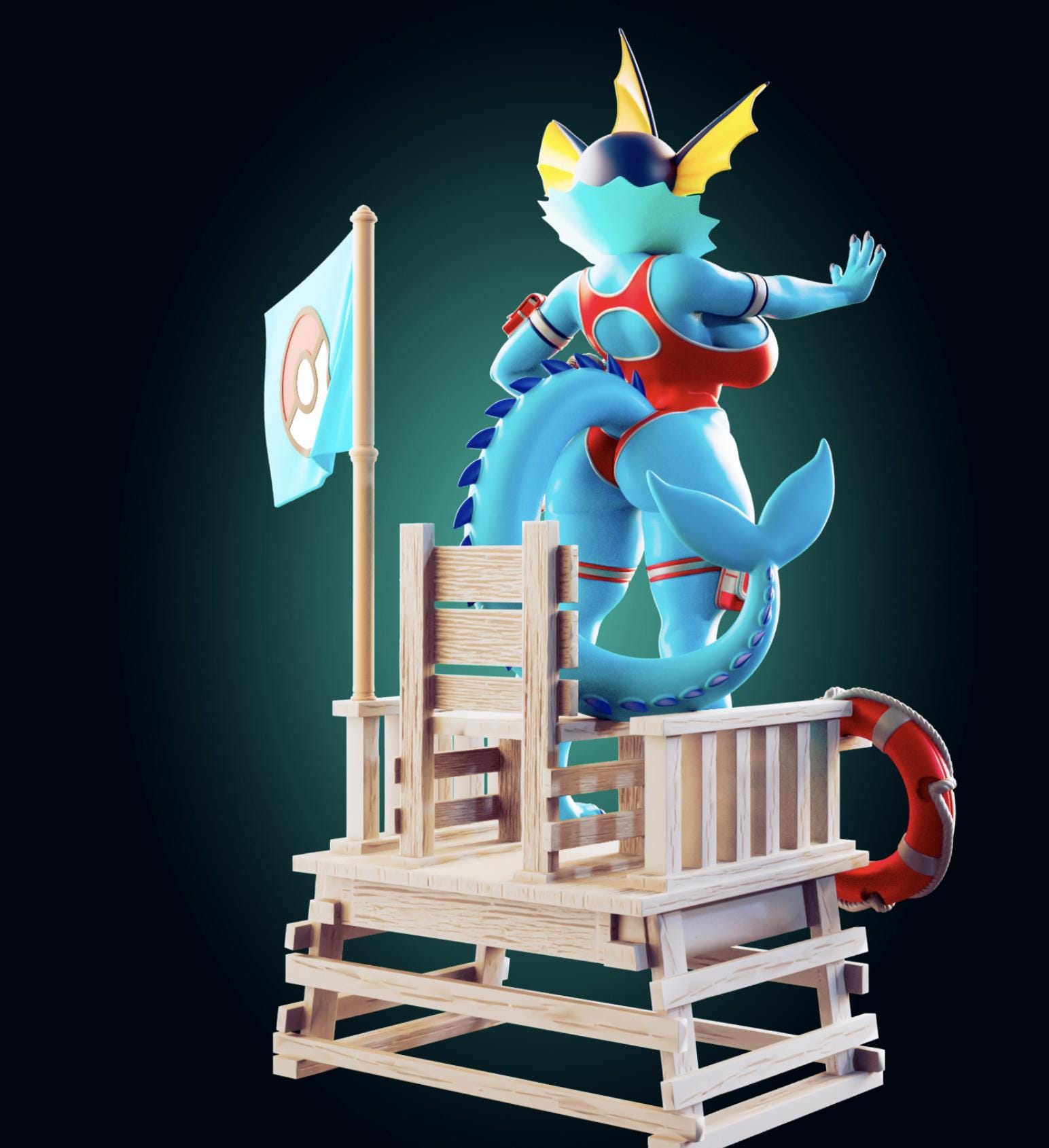 Water Monster Girl Resin Model Kit - Designed by Officer Rhu