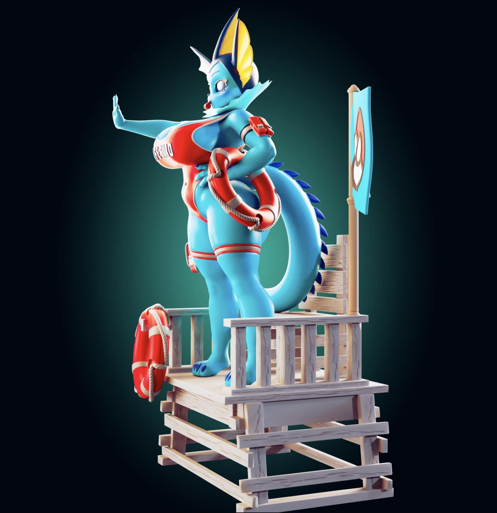 Water Monster Girl Resin Model Kit - Designed by Officer Rhu
