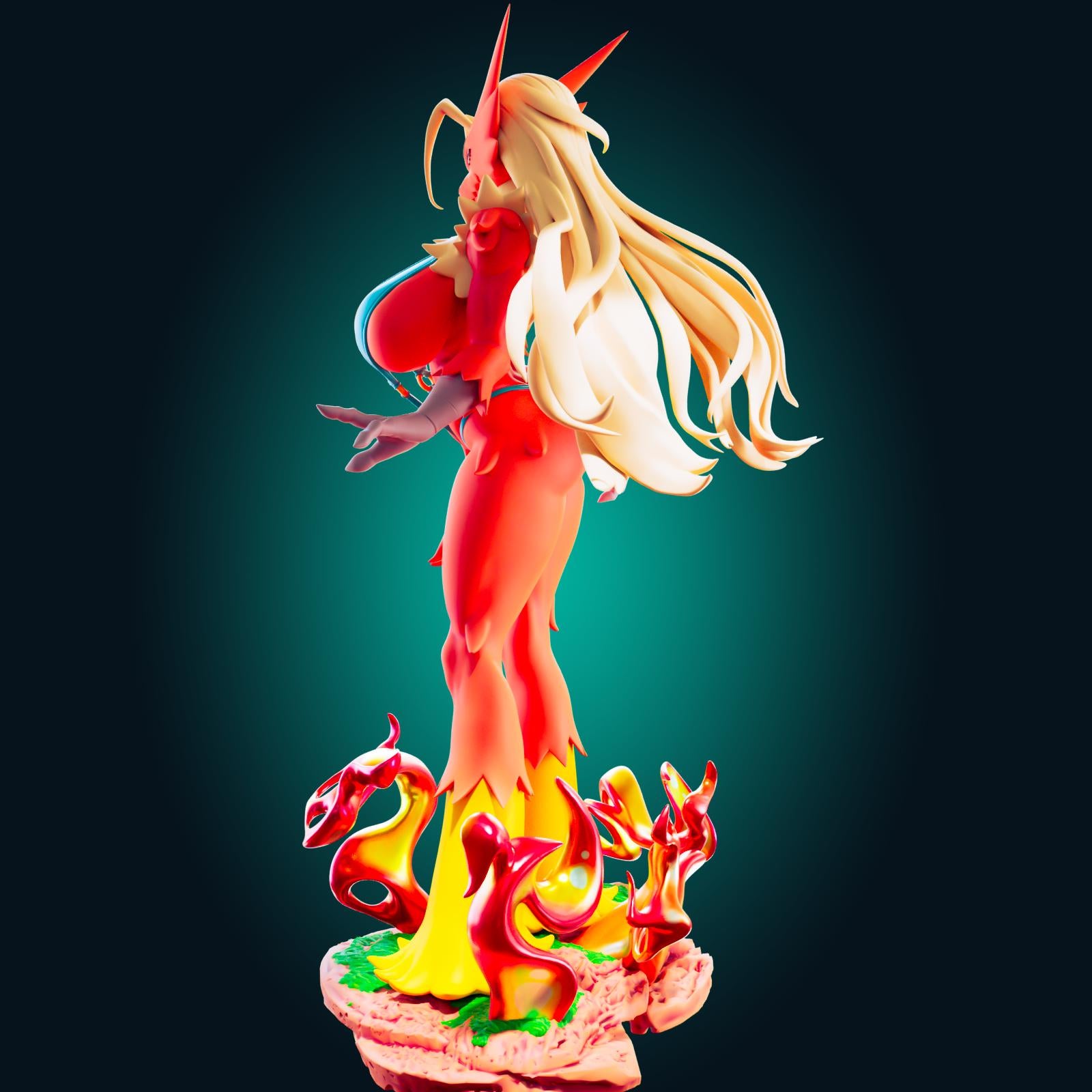 Fire Chicken Girl Resin Model Kit - Designed by Officer Rhu