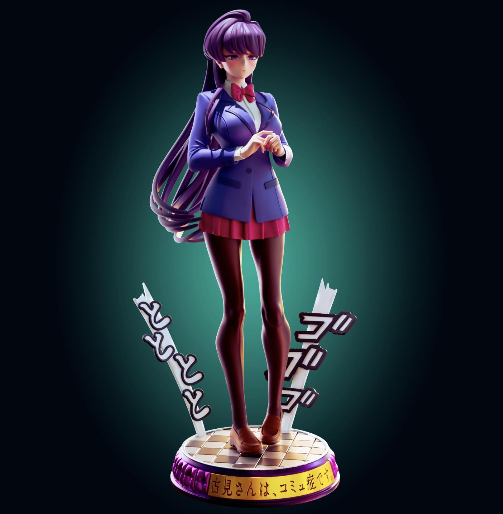 Komi Can't Communicate Inspired Model Kit | 3D Resin Print Figurine | Officer Rhu