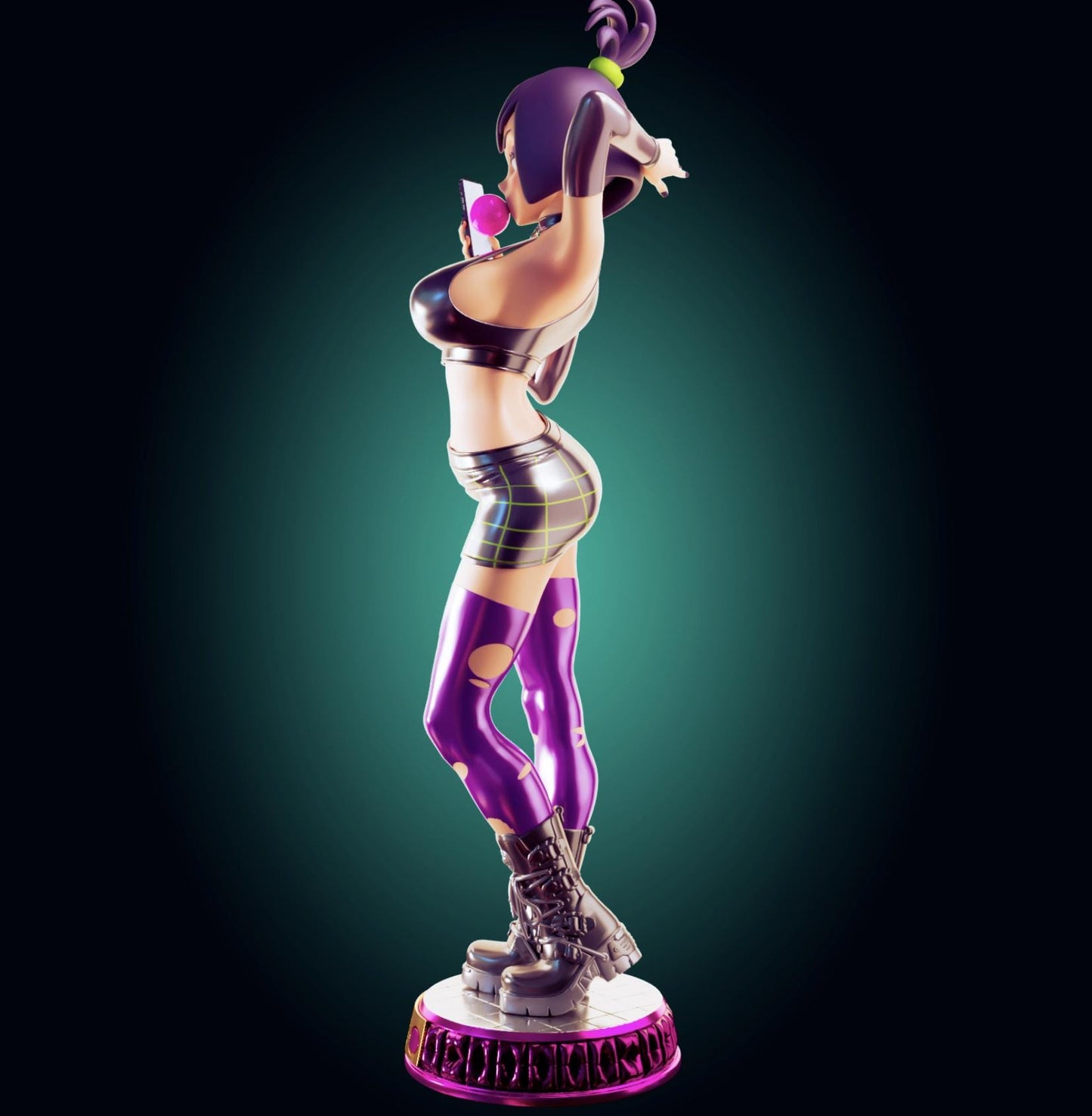 Goth Girl Resin Model Kit | 3D Resin Print Figurine | Officer Rhu
