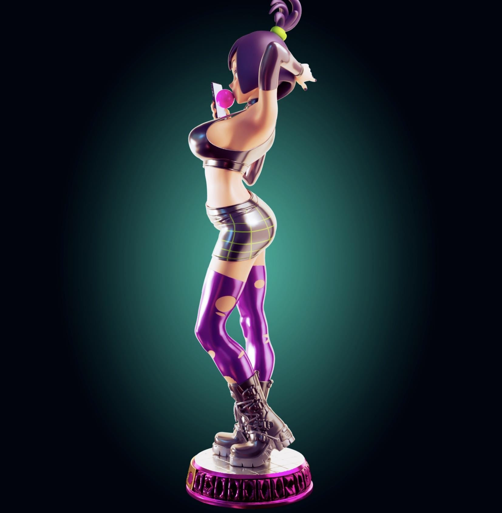 Goth Girl Resin Model Kit | 3D Resin Print Figurine | Officer Rhu