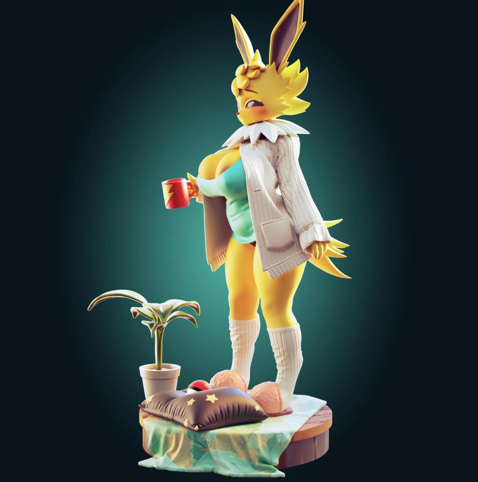 Fox Girl Waifu Resin Model Kit - Designed by Officer Rhu