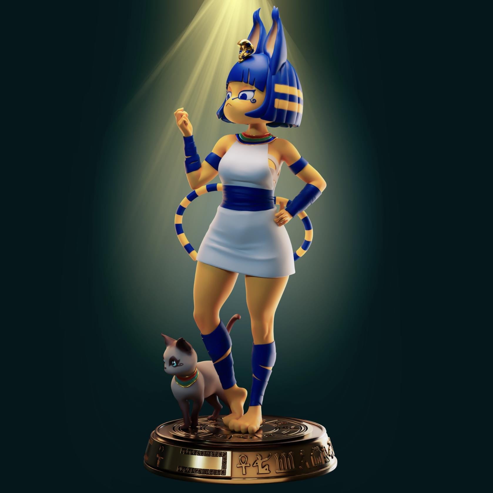 Egyptian Cat Girl Resin Model Kit - Designed by Officer Rhu